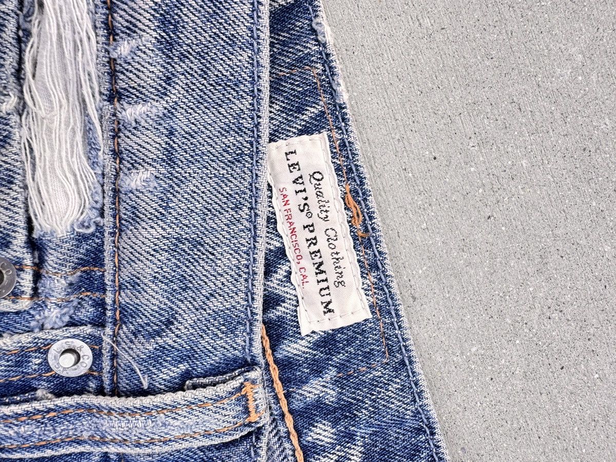 Levi's Custom Levi’s 501 Distressed Denim – Side Stripe Taped Jeans Size US 30 / EU 46 - 3 Thumbnail
