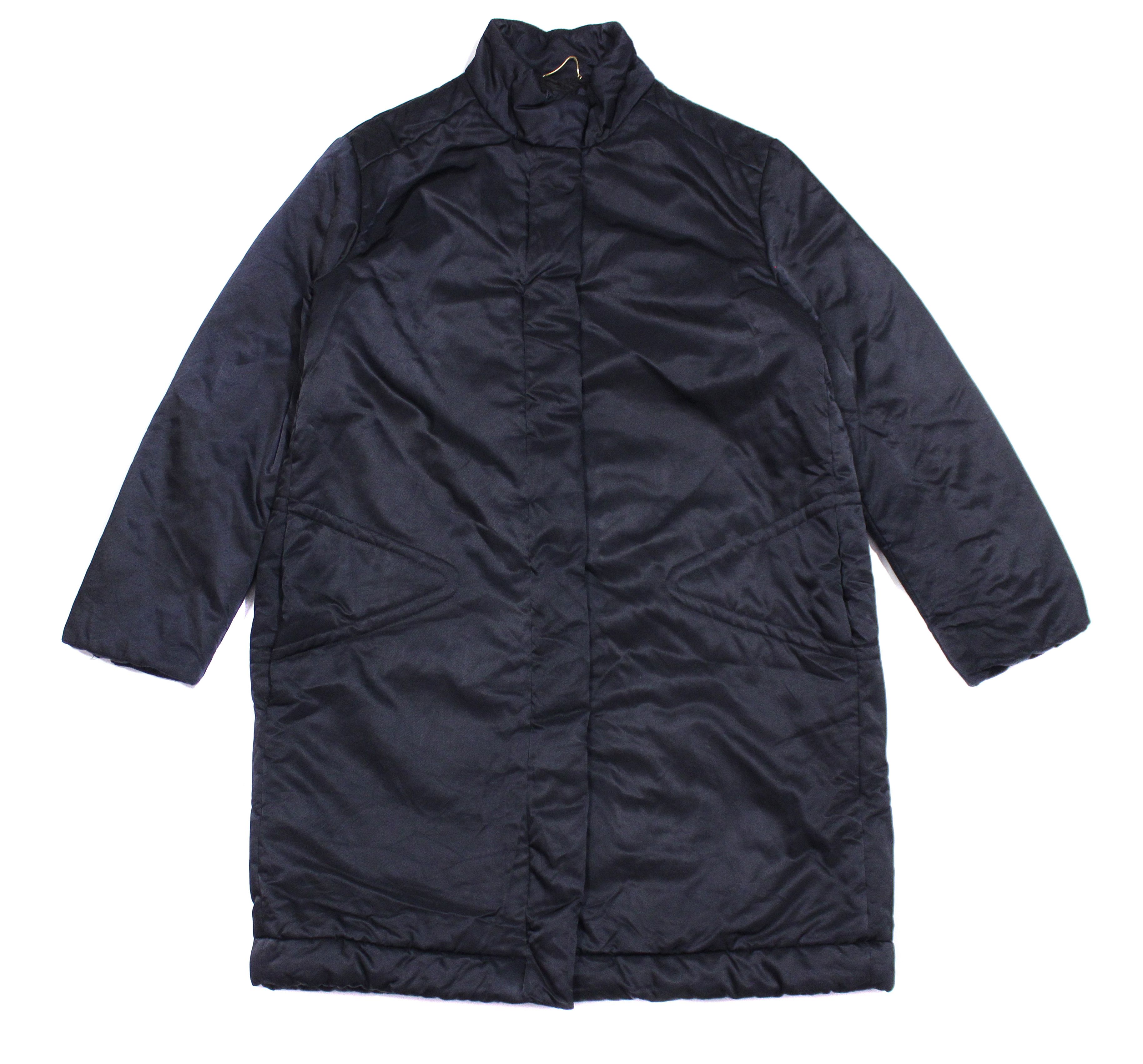 Versace 90S Nylon Long Soft Jacket Vintage Size L / US 10 / IT 46 - 1 Thumbnail