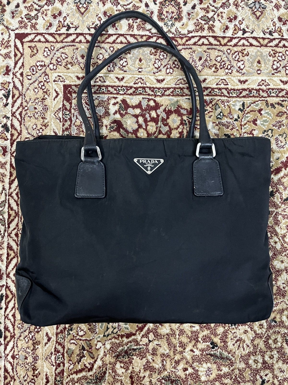 Prada Prada Re-Nylon Embroidered Tote Bag Size ONE SIZE - 1 Thumbnail