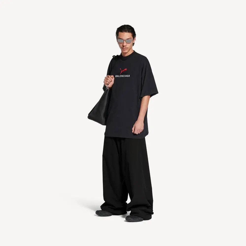 Balenciaga × Puma o1tr1nto0326 Oversized T-Shirt in Faded Black Size US M / EU 48-50 / 2 - 5 Thumbnail