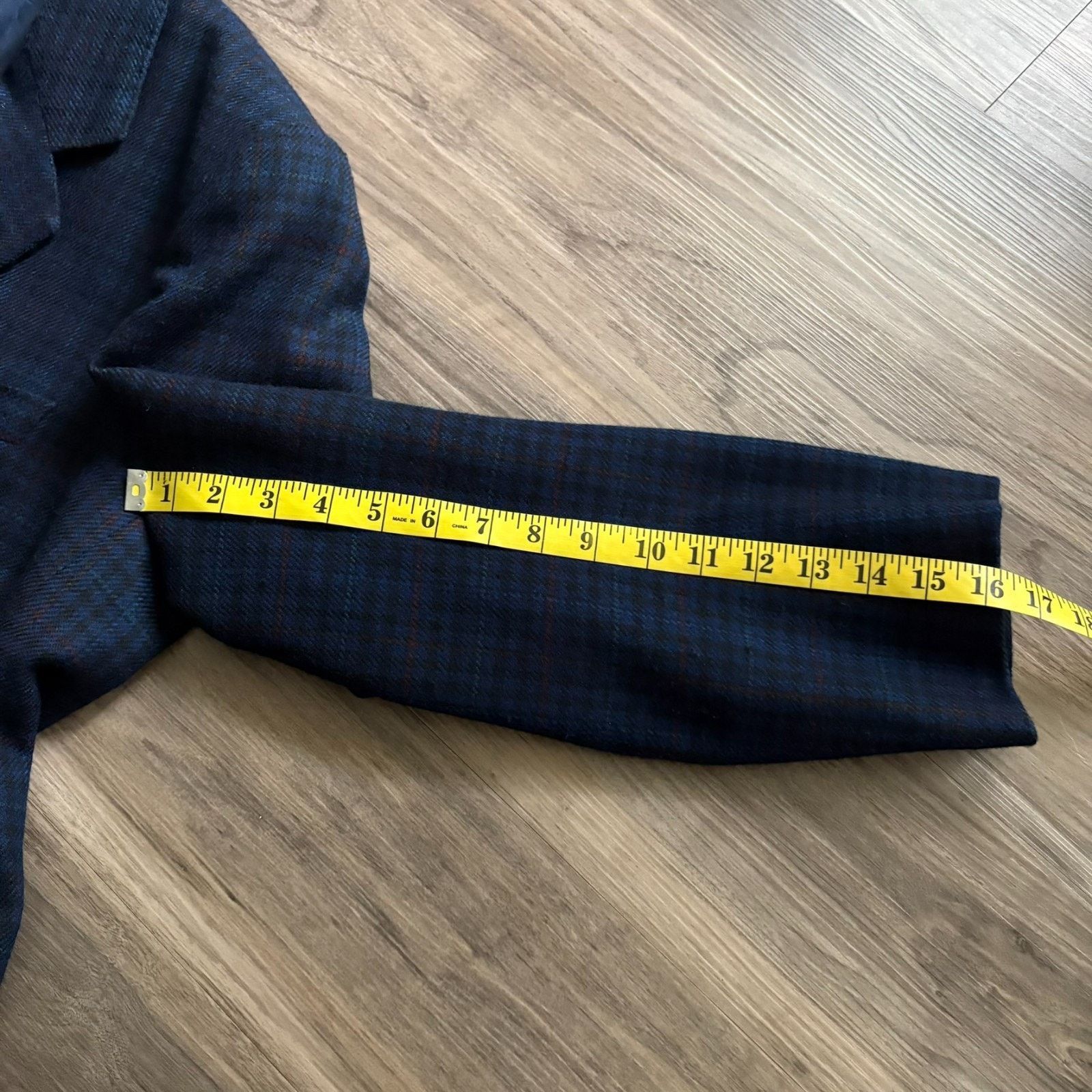 SCABAL Scabal Super 130s Wool Blue Plaid Blazer Men's Size 52R Size 52R - 8 Thumbnail