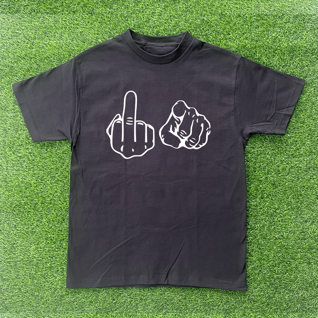 Vintage F YOU MIDDLE FINGER TSHIRT Size US M / EU 48-50 / 2 - 1 Preview