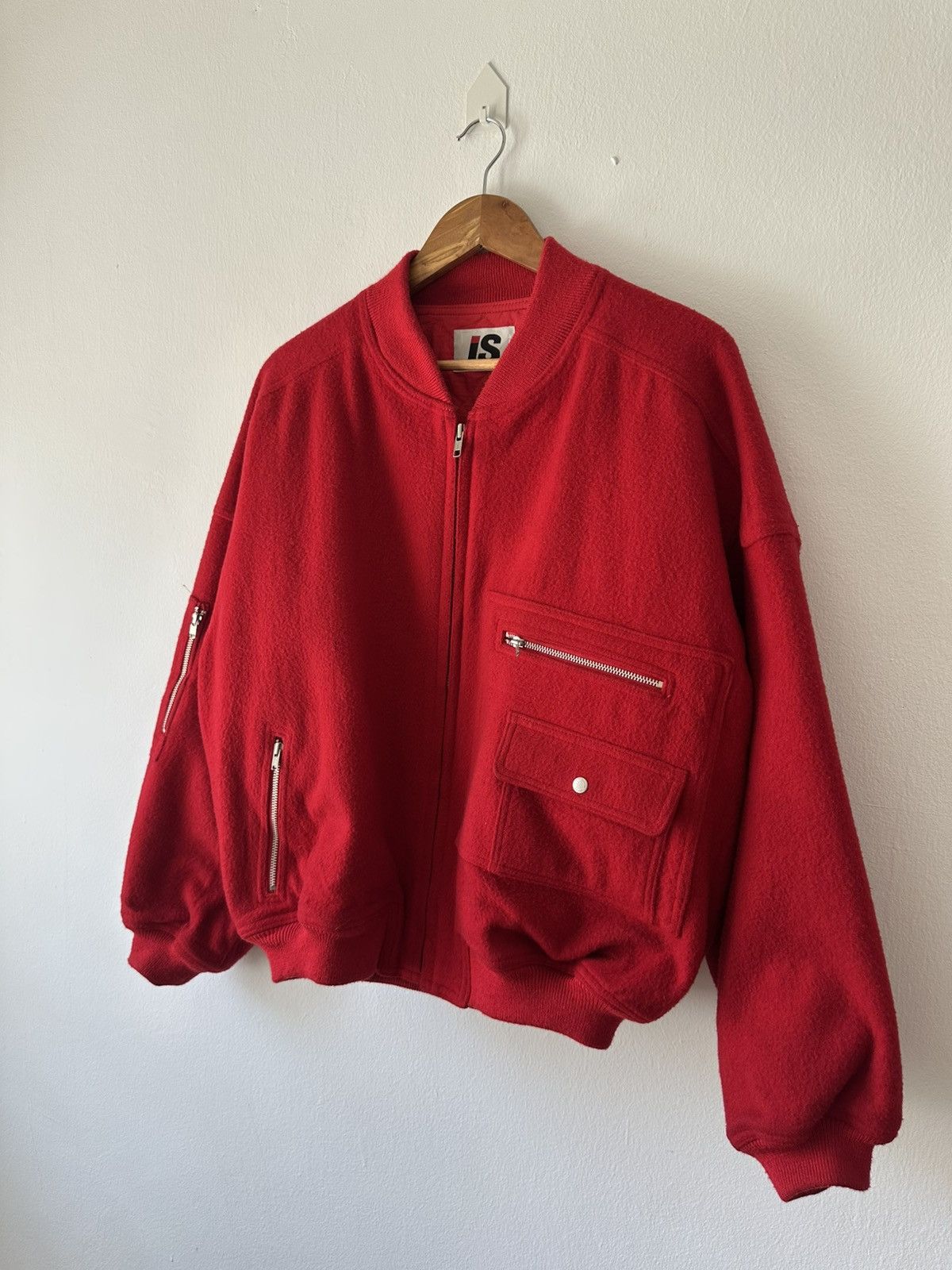Issey Miyake Issey Miyake Care Label Wool Bomber Jacket Size US M / EU 48-50 / 2 - 5 Thumbnail