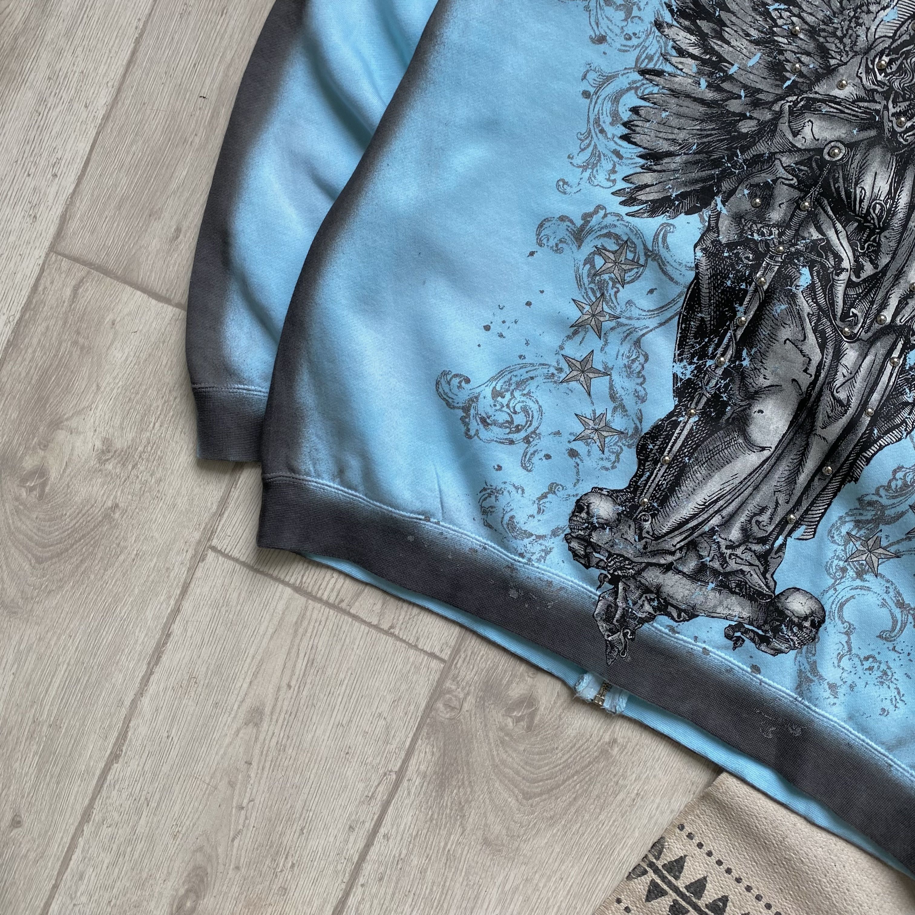 Affliction ☠️ Vintage Affliction style zip hoodie Bulzeye Made in USA Size US XL / EU 56 / 4 - 14 Thumbnail