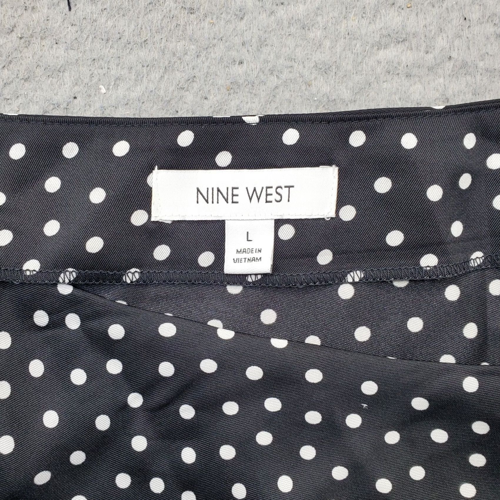 Nine West Nine West Womens Skirt Knee Length Flared Polka Dot Side Zip L Multicolor NWT Womens Size L Size 36" / US 14 / IT 50 - 5 Thumbnail