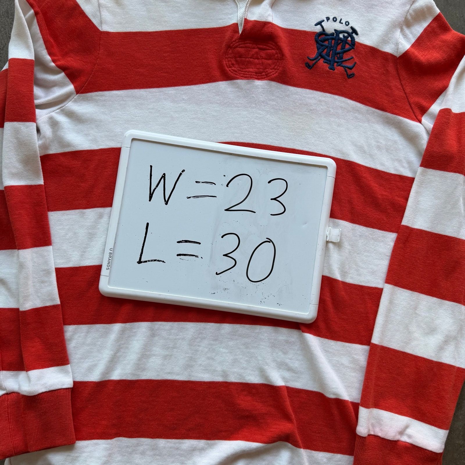 Polo Ralph Lauren Polo Ralph Lauren Orange Striped Rugby L/S Size US L / EU 52-54 / 3 - 6 Thumbnail
