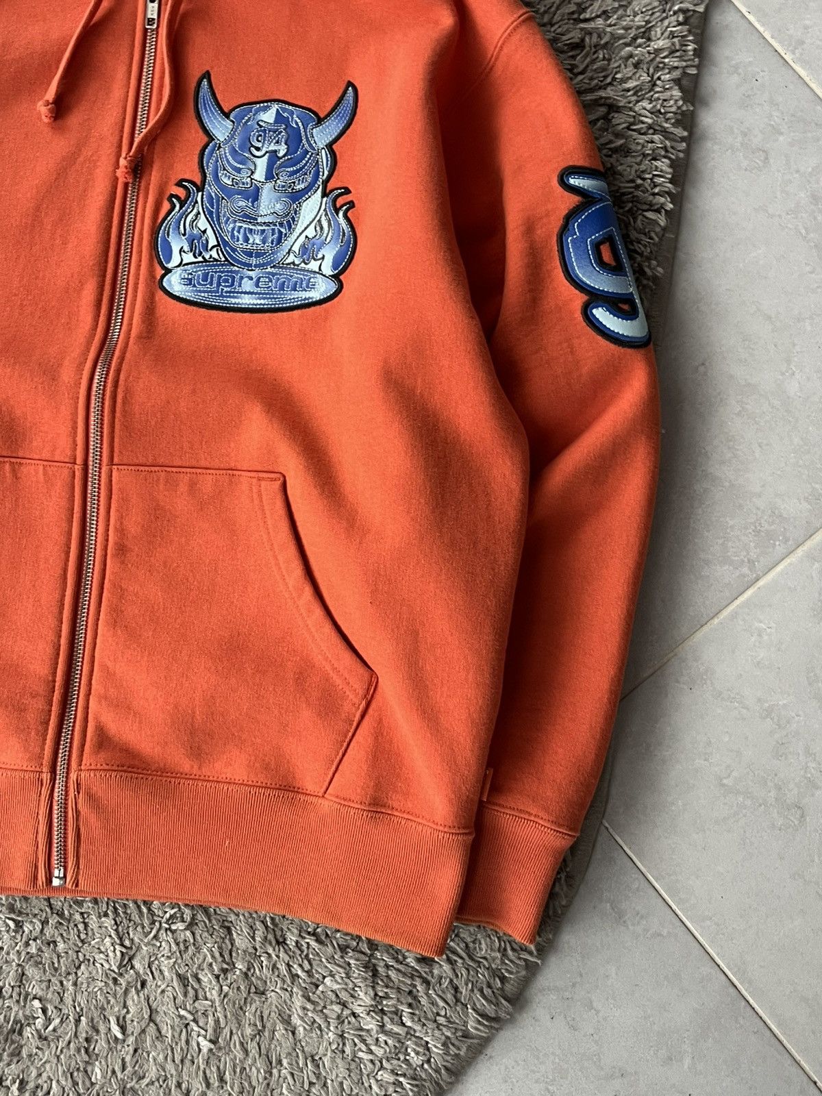 Supreme Supreme Demon Zip Up Hooded Sweatshirt Burnt Orange BIG LOGO Size US S / EU 44-46 / 1 - 11 Thumbnail