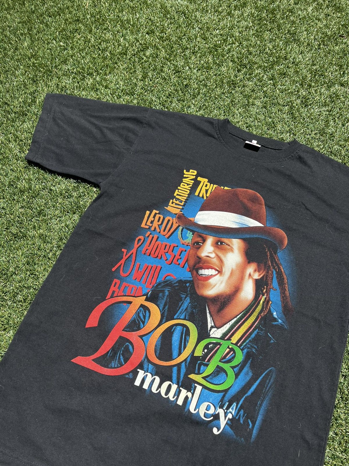 Vintage VTG 00’s Bob Marley Rap Style Black Tee Size US L / EU 52-54 / 3 - 3 Thumbnail