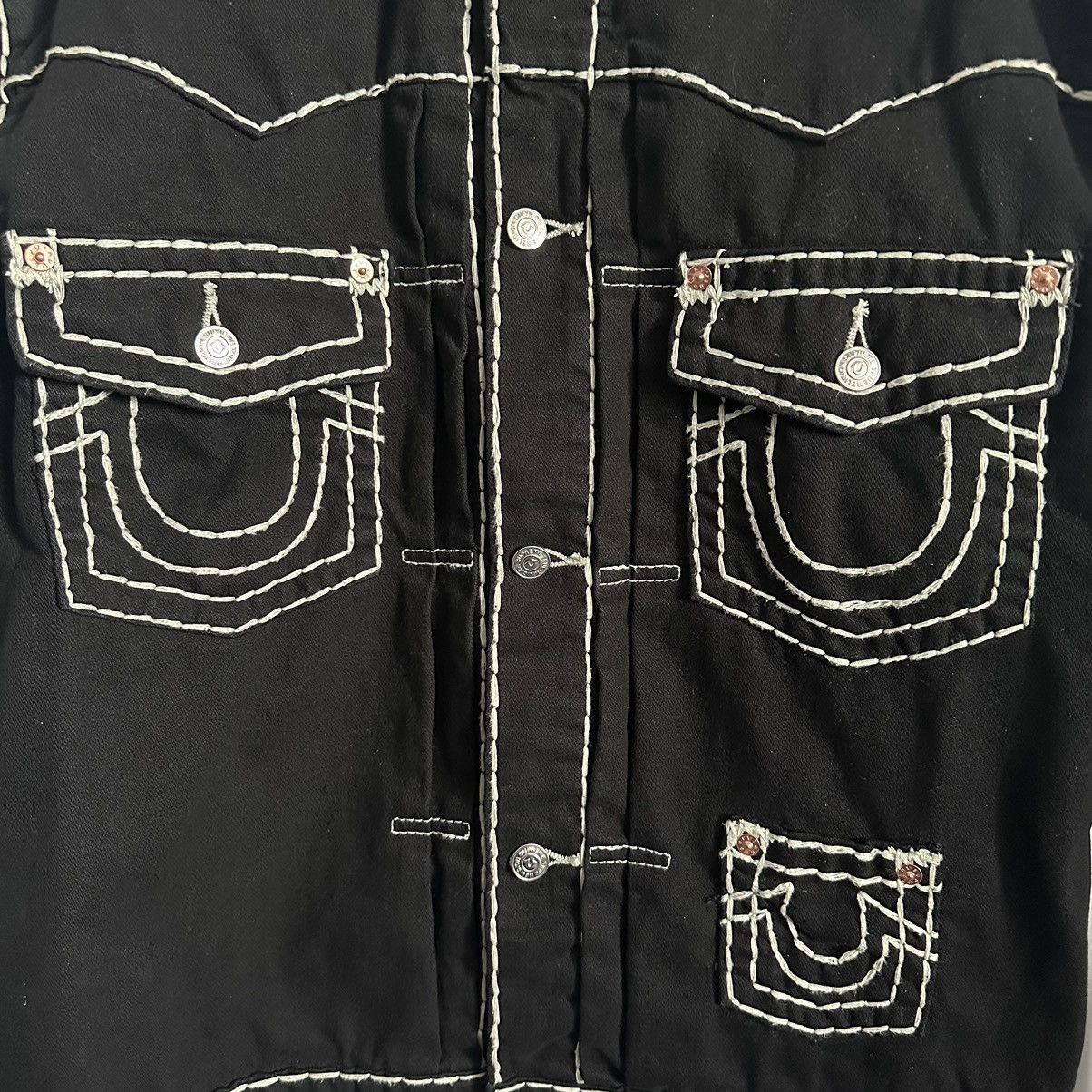 Supreme × True Religion Supreme x True Religion Black Denim Trucker Jacket Size US L / EU 52-54 / 3 - 2 Thumbnail