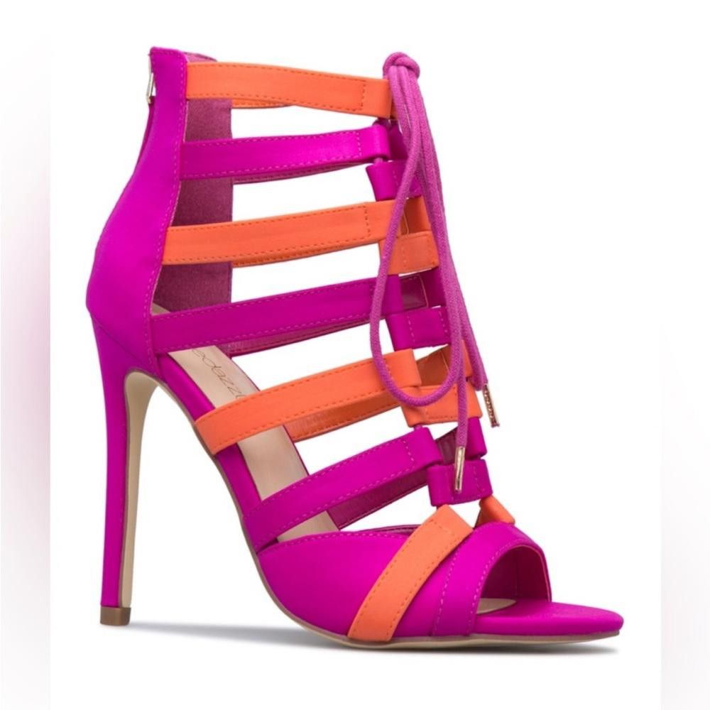 Designer Shoe Dazzle l Sadie Strappy Caged Stiletto Size 5.5 Size US 5.5 / IT 35.5 - 8 Thumbnail