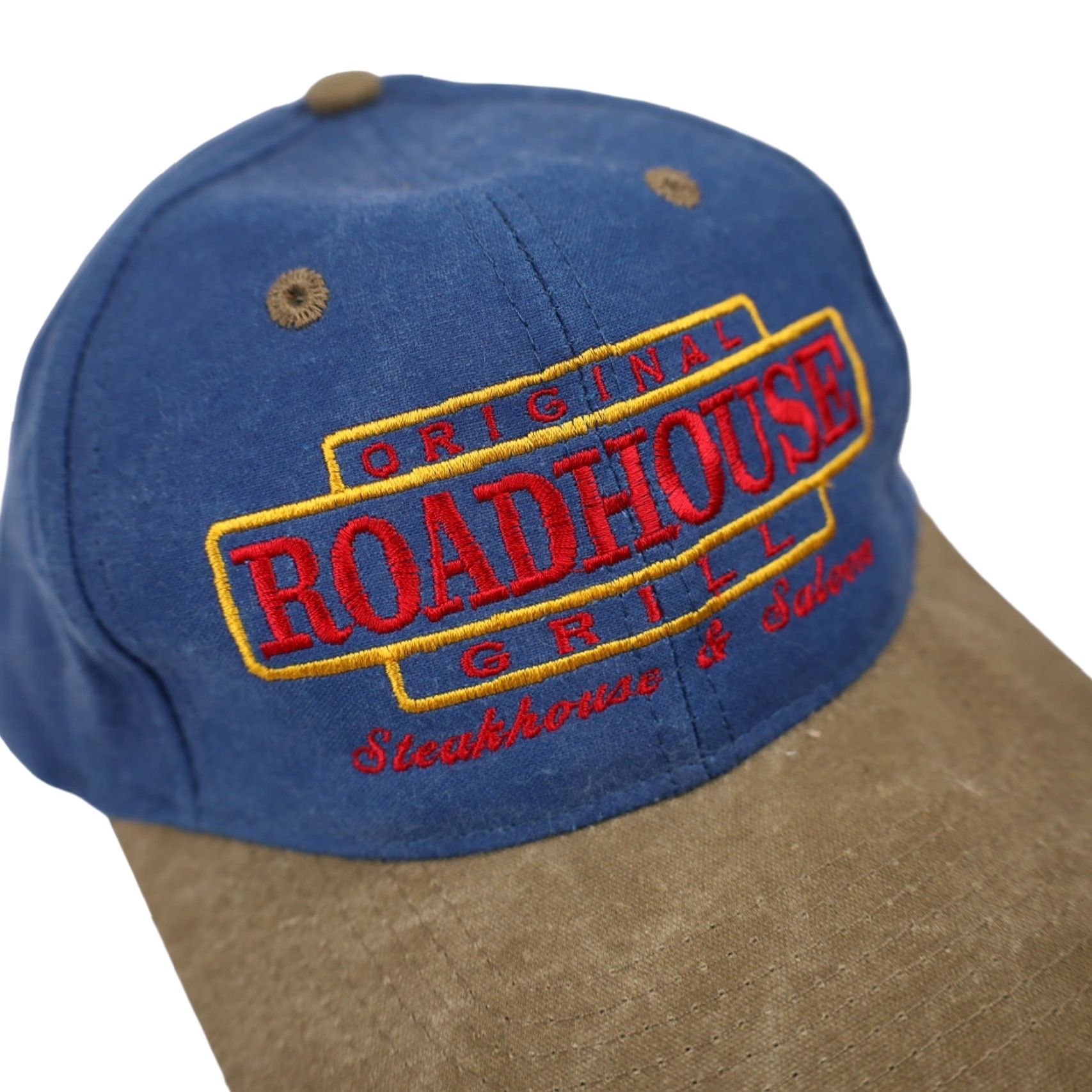 Vintage VINTAGE Road House Bar and Grill Snapback Hat Blue OS Trucker Hat Men Size ONE SIZE - 3 Thumbnail