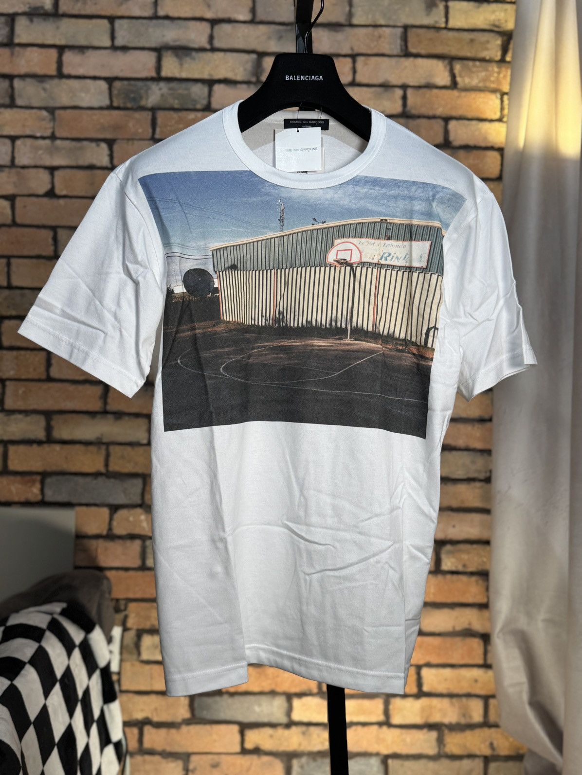 Comme des Garcons Homme Plus HOOP DREAMS BASKETBALL WHITE TEE SHIRT Size US M / EU 48-50 / 2 - 1 Thumbnail