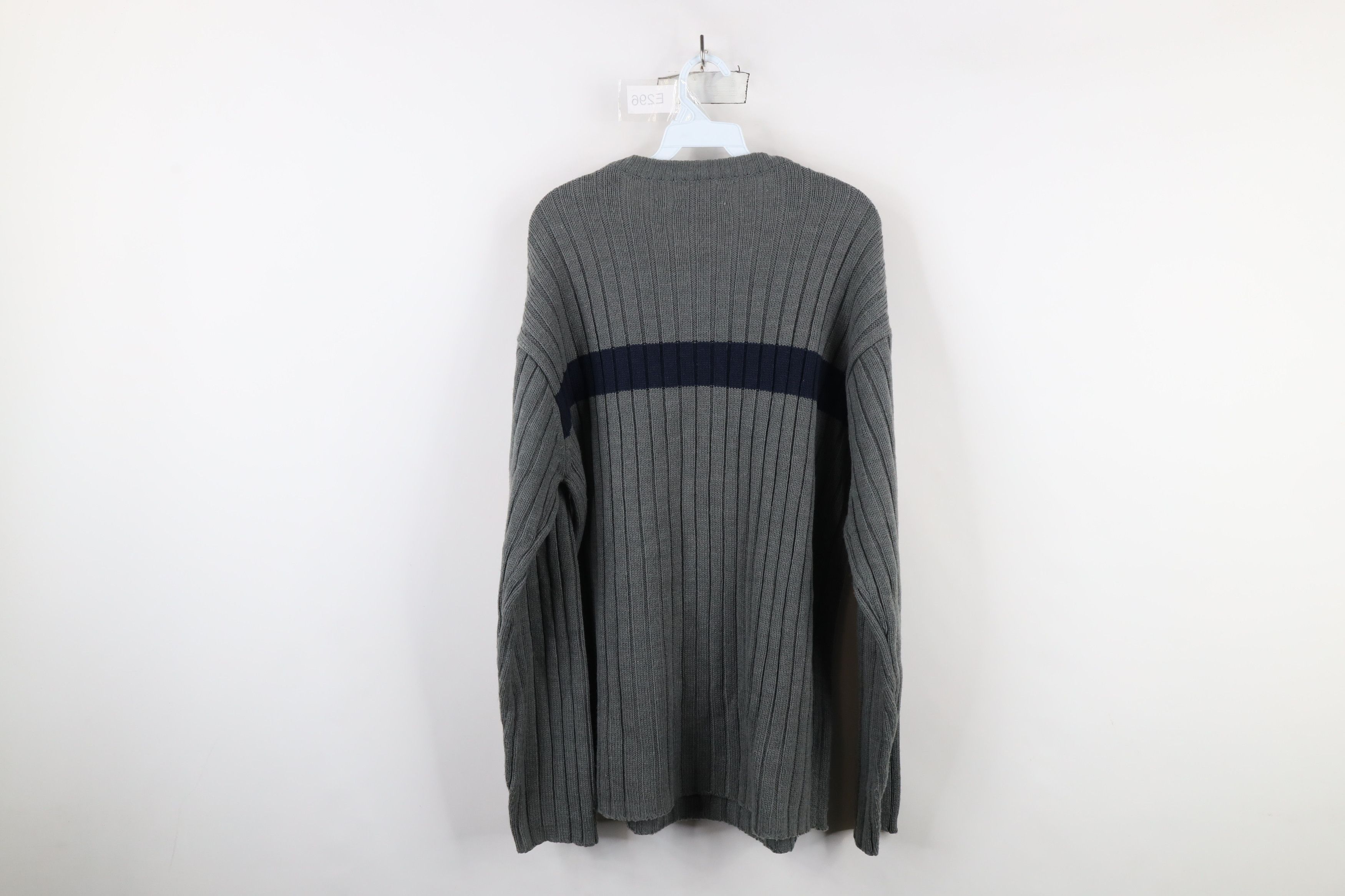 Aeropostale × Vintage Vintage 90s Y2K Aeropostale Chunky Ribbed Knit Sweater Gray Size US XL / EU 56 / 4 - 9 Thumbnail