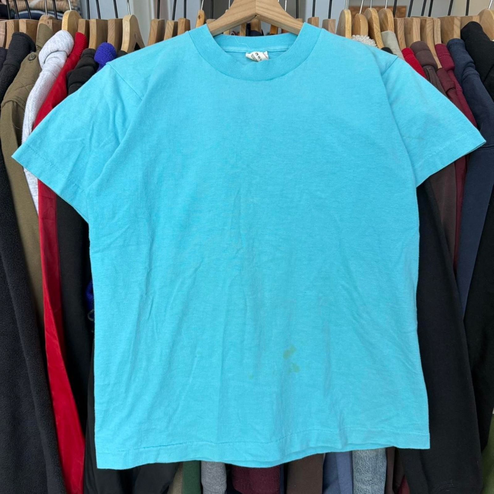 Fruit Of The Loom Vintage 90s Fruit of the Loom Single Stitch Blank T-Shirt Size US M / EU 48-50 / 2 - 1 Thumbnail
