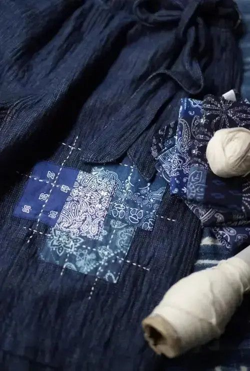 Other 20SS Indigo Union Japan Navy Bandana Patchwork Shorts Size US 30 / EU 46 - 3 Thumbnail