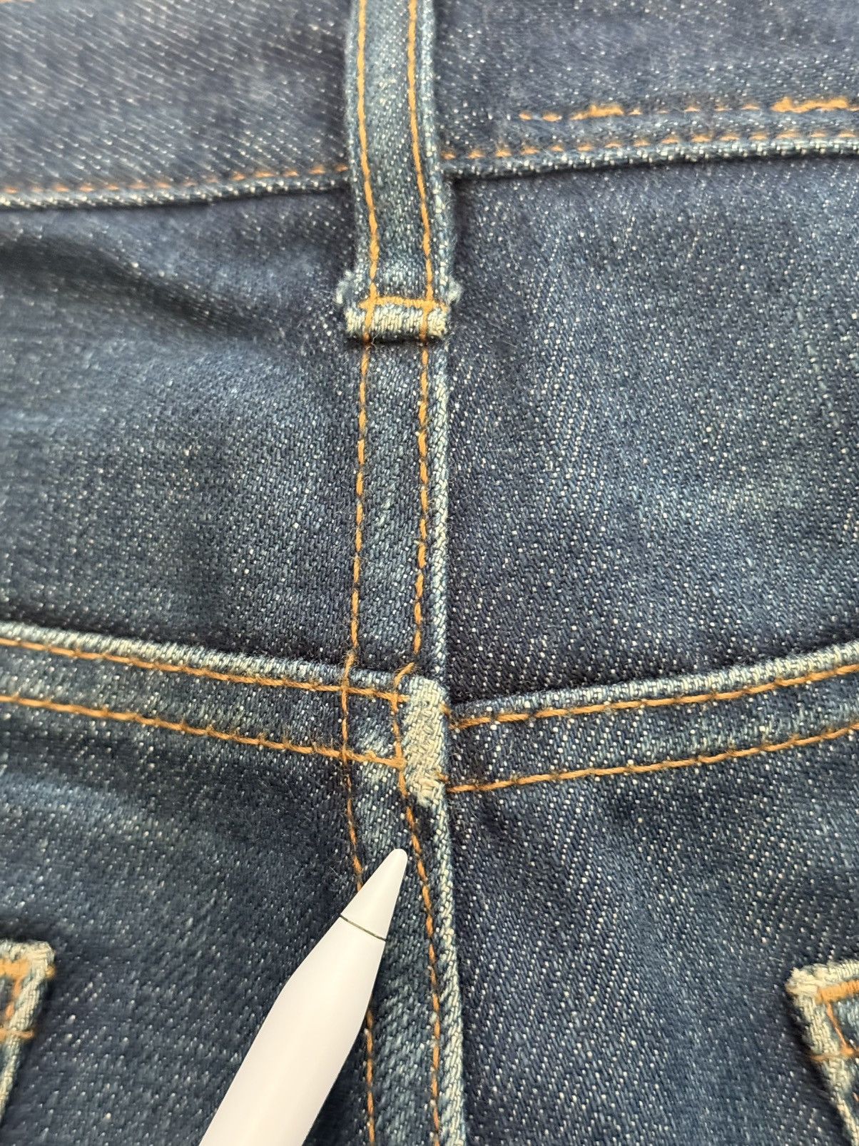 Dior DIOR HOMME HEDI SLIMANE WASHED RAW INDYGO NAVY DENIM JEANS Size US 29 - 15 Thumbnail