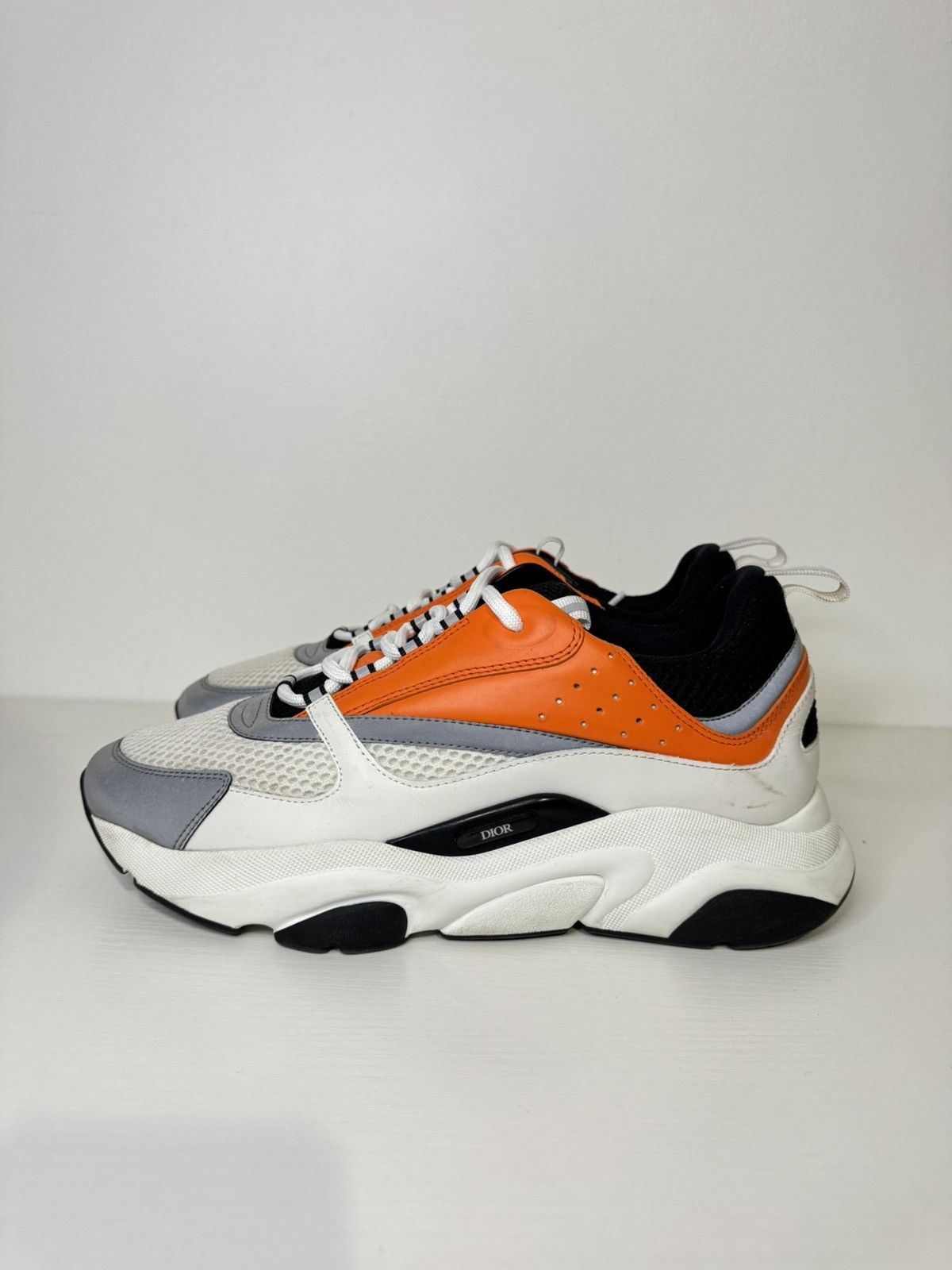 Dior Dior B22 Reflective Sneaker ‘White Orange’ 100% Authentic Size US 11 / EU 44 - 3 Thumbnail