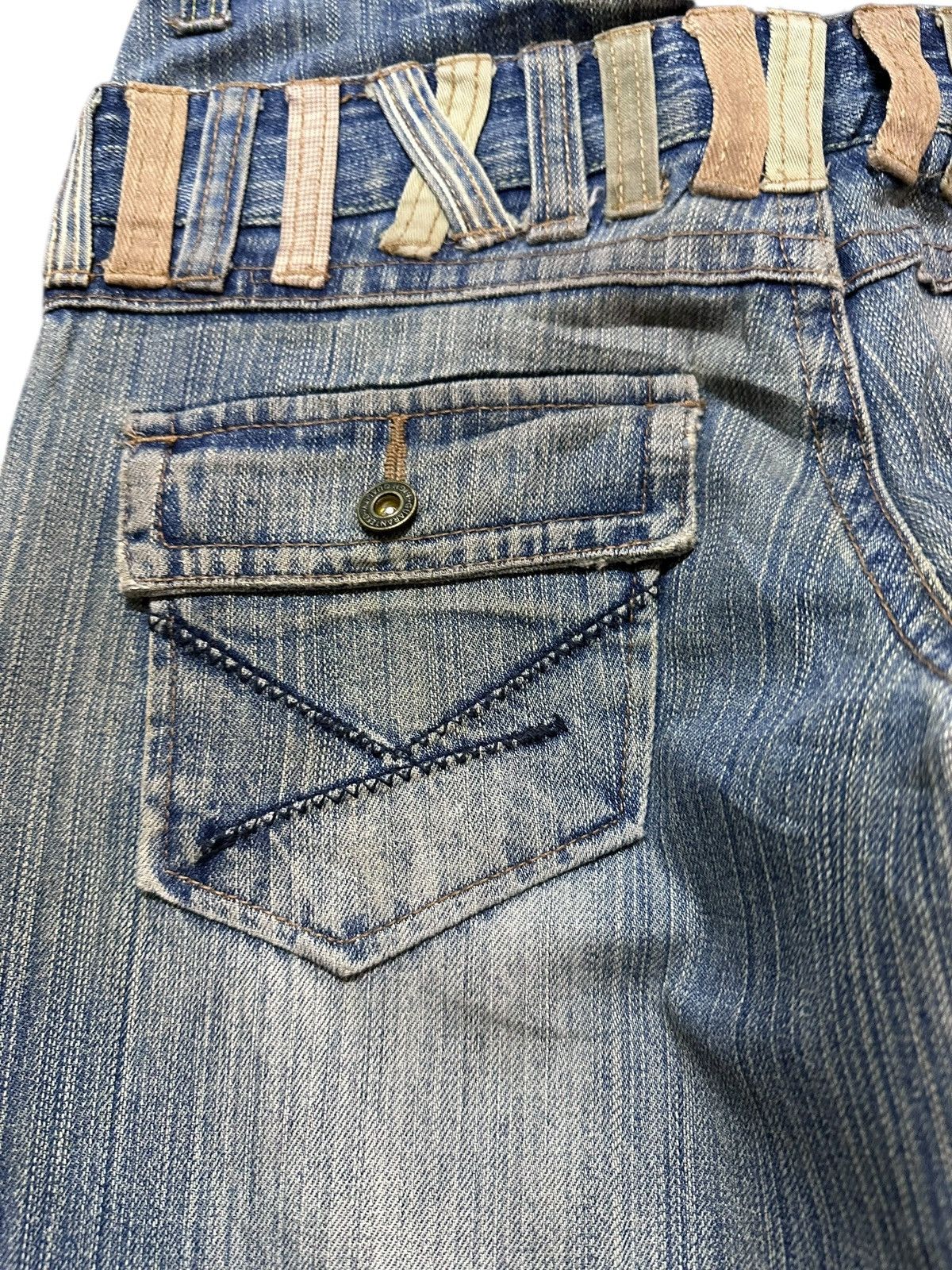 Japanese Brand Vintage Japanese Brand Double Waist Faded Grunge Denim Size US 30 / EU 46 - 7 Thumbnail