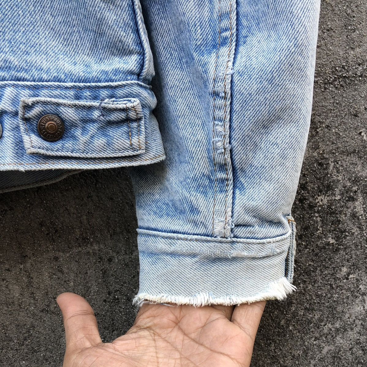 Levi's Vintage Levis Orange Tab Sherpa Lined Denim Trucker Jacket 🇺🇸 Size US L / EU 52-54 / 3 - 13 Thumbnail