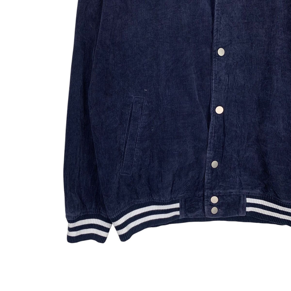 Japanese Brand PSO Brand Blue Black Corduroy Varsity Jacket #1846-C80 Size US M / EU 48-50 / 2 - 3 Thumbnail