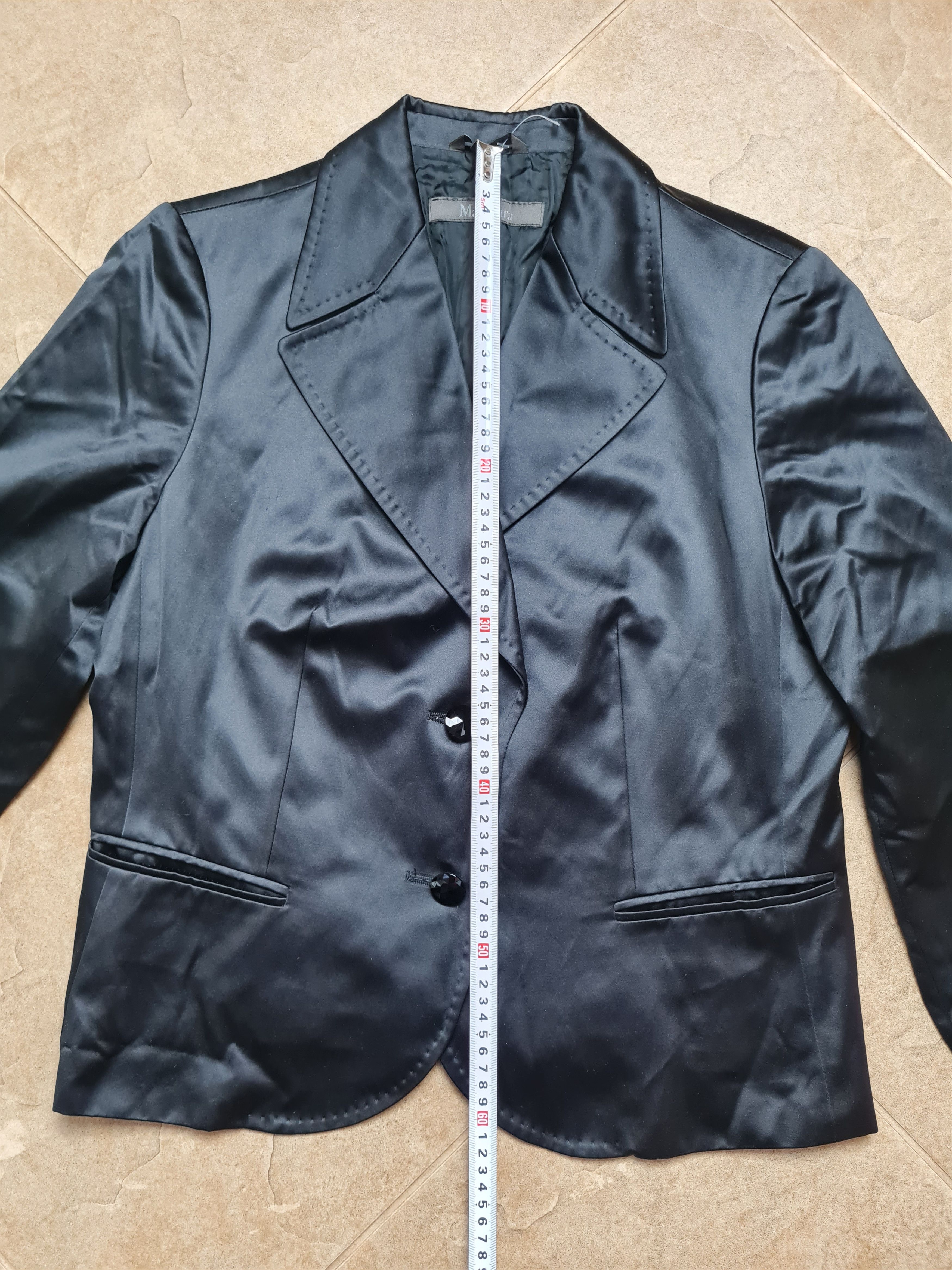 Max Mara Max Mara Black Satin Blazer Jacket Single Breasted Elegant Size M / US 6-8 / IT 42-44 - 10 Thumbnail