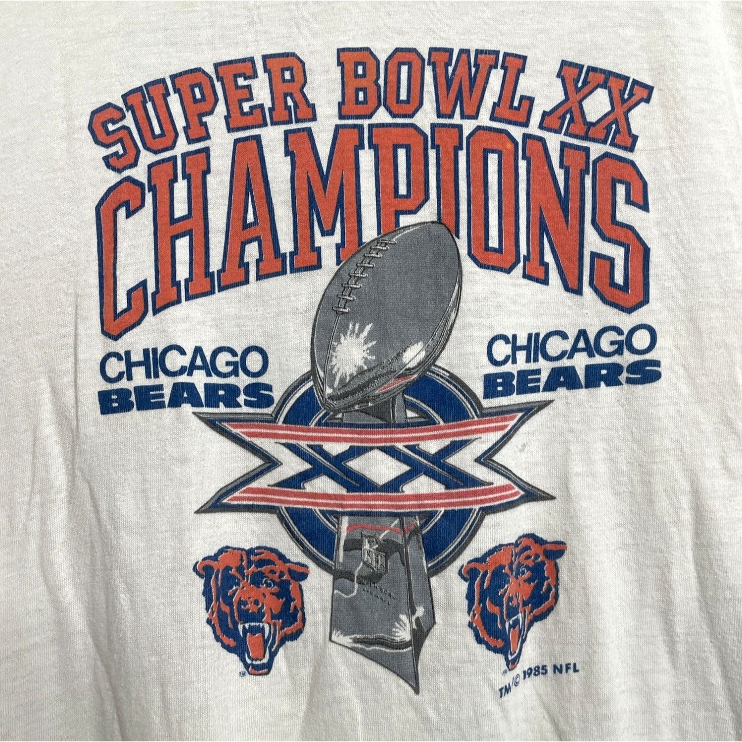 Vintage Vintage 1985 Super Bowl XX Champions Chicago Bears T-Shirt L Size US L / EU 52-54 / 3 - 1 Thumbnail