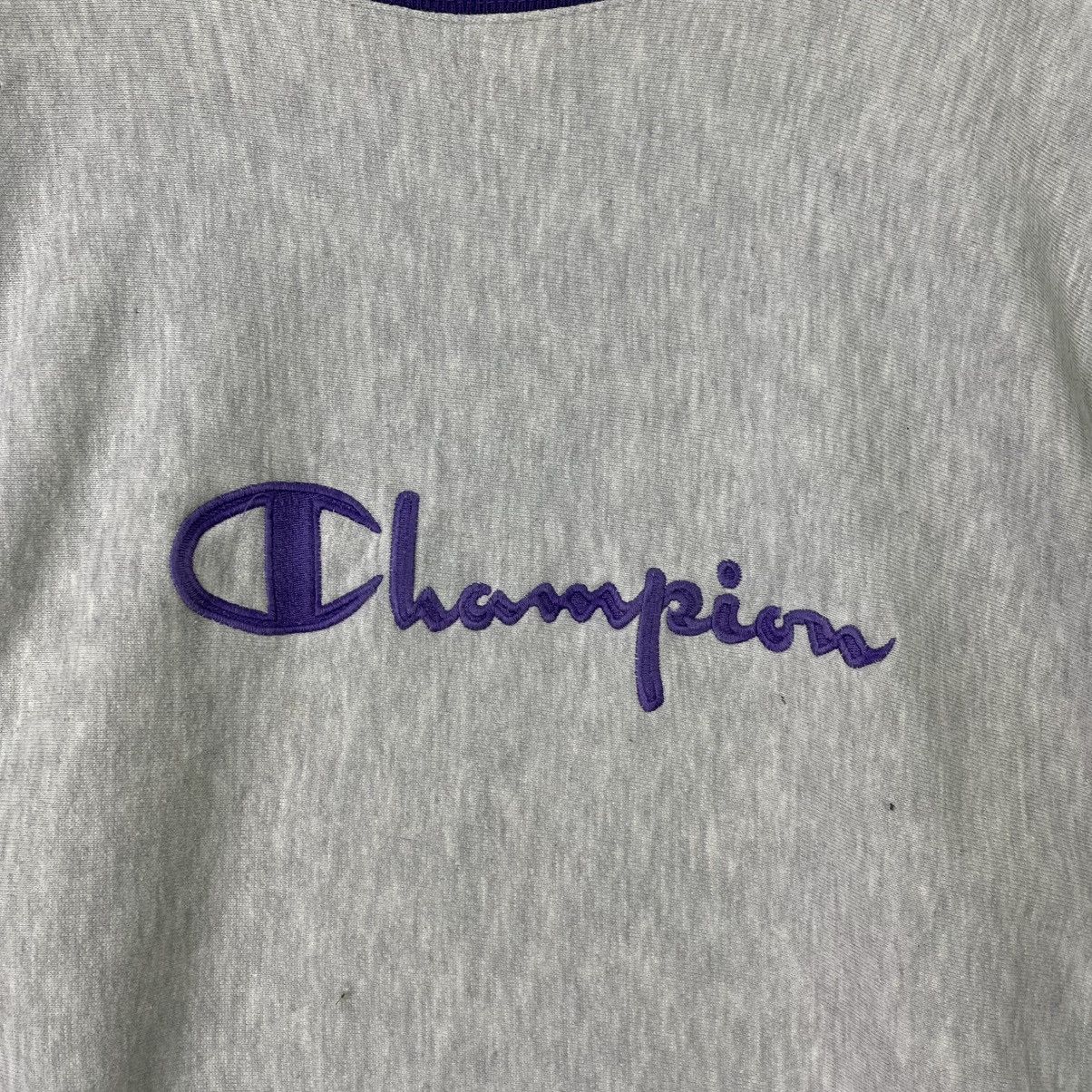 Champion Vintage 90s Champion Reverse Weave Script Crewneck Size US L / EU 52-54 / 3 - 3 Thumbnail