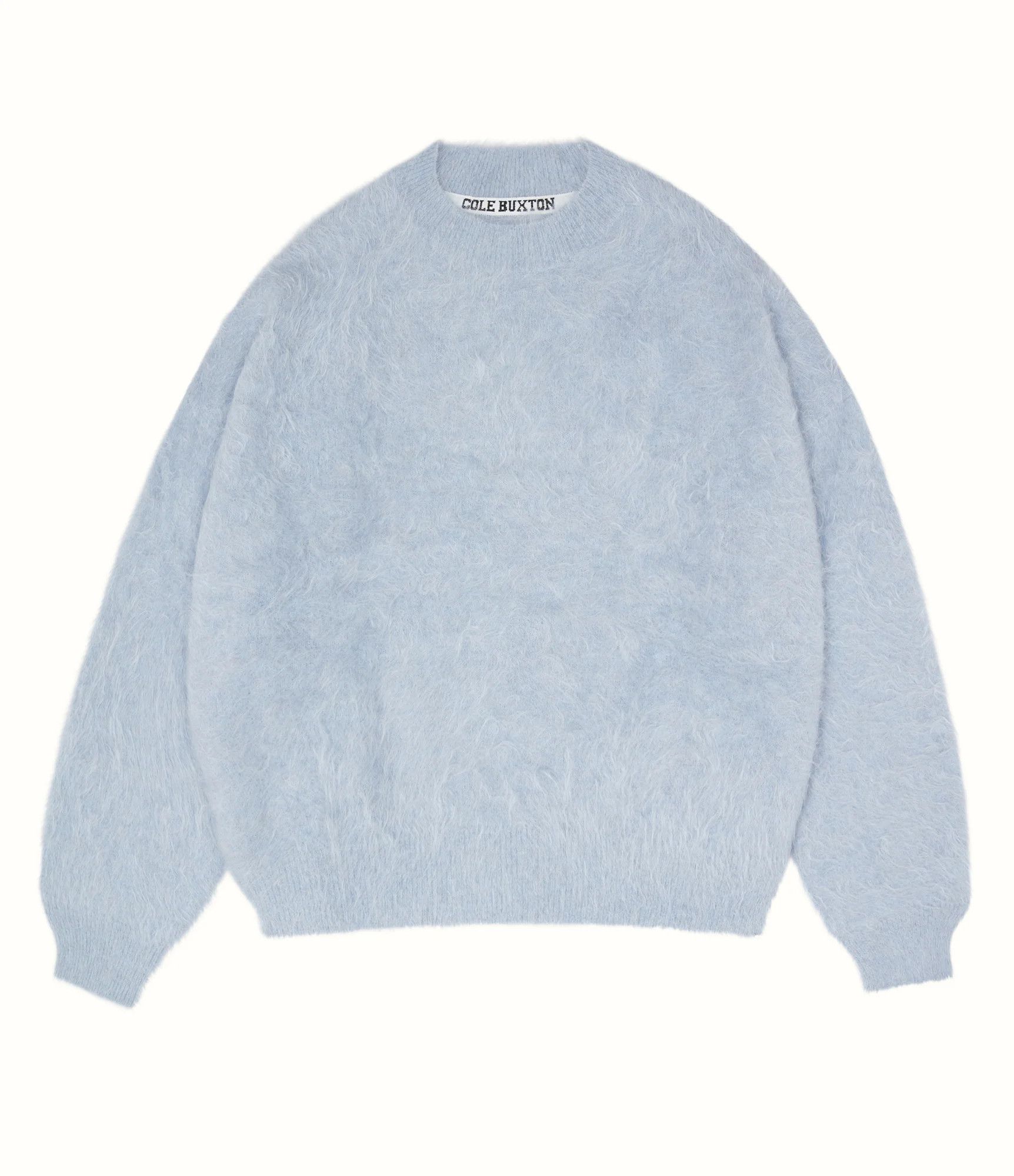 image of Cole Buxton Alpaca Knit Sweater in Sky Blue, Men's (Size Small)