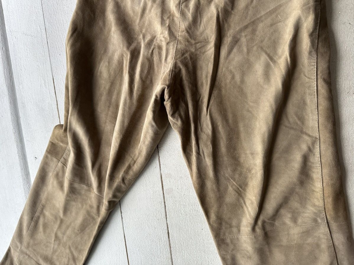 Leather 🚨Vintage leather pants motorcycles BROWN LUXURY Y2K Size 26" / US 2 / IT 38 - 12 Thumbnail
