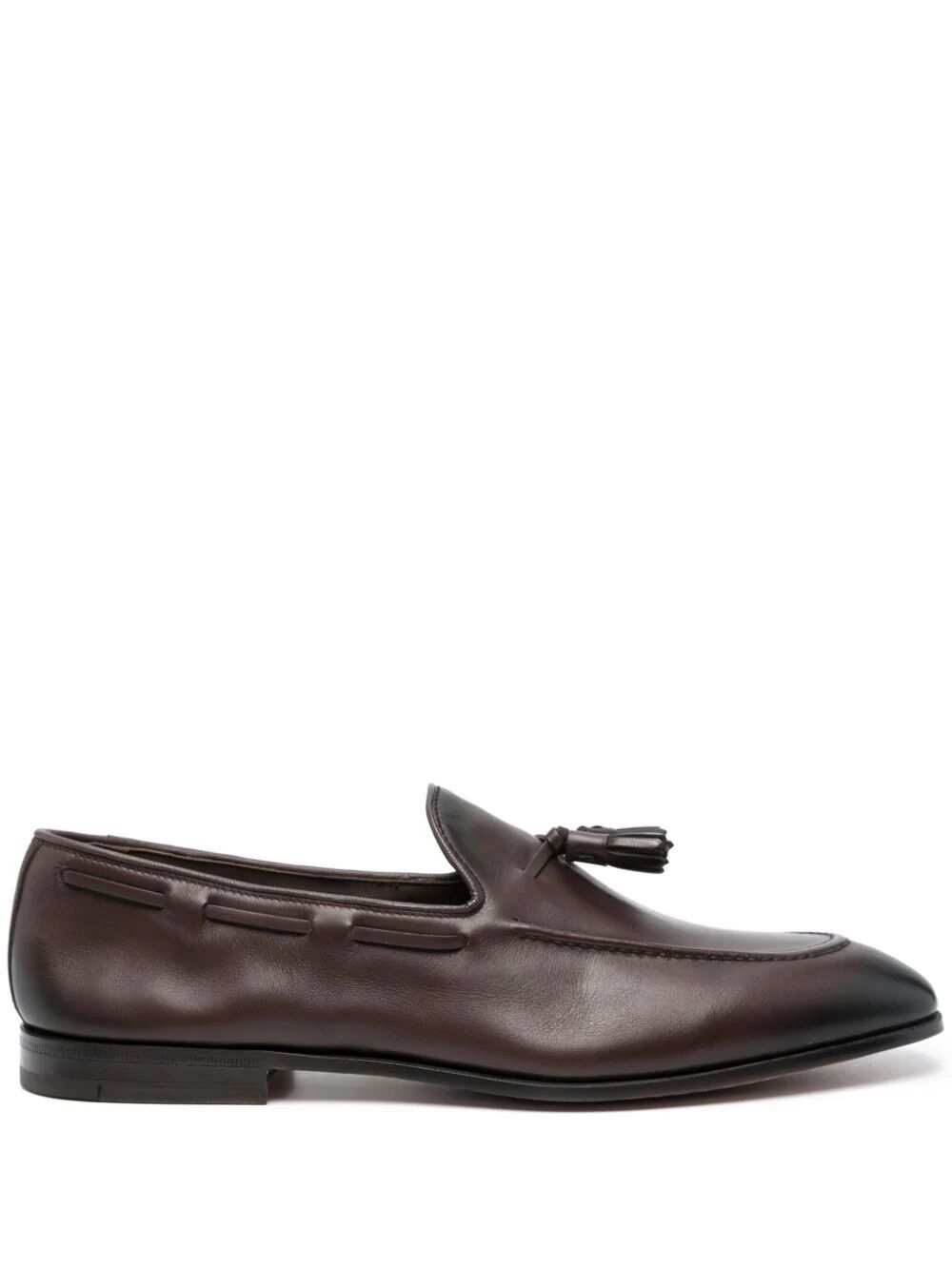 image of Churchs Church`s Nappa Leather Loafers Size 8 in Brown, Men's