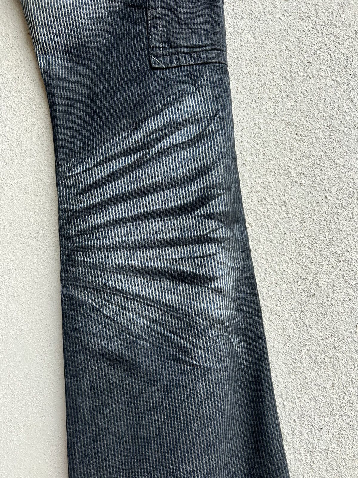 GOSTAR DE FUGA Fuga Japan Waxed Hickory Striped Bootcut Carpenter Pant Size US 29 - 18 Thumbnail
