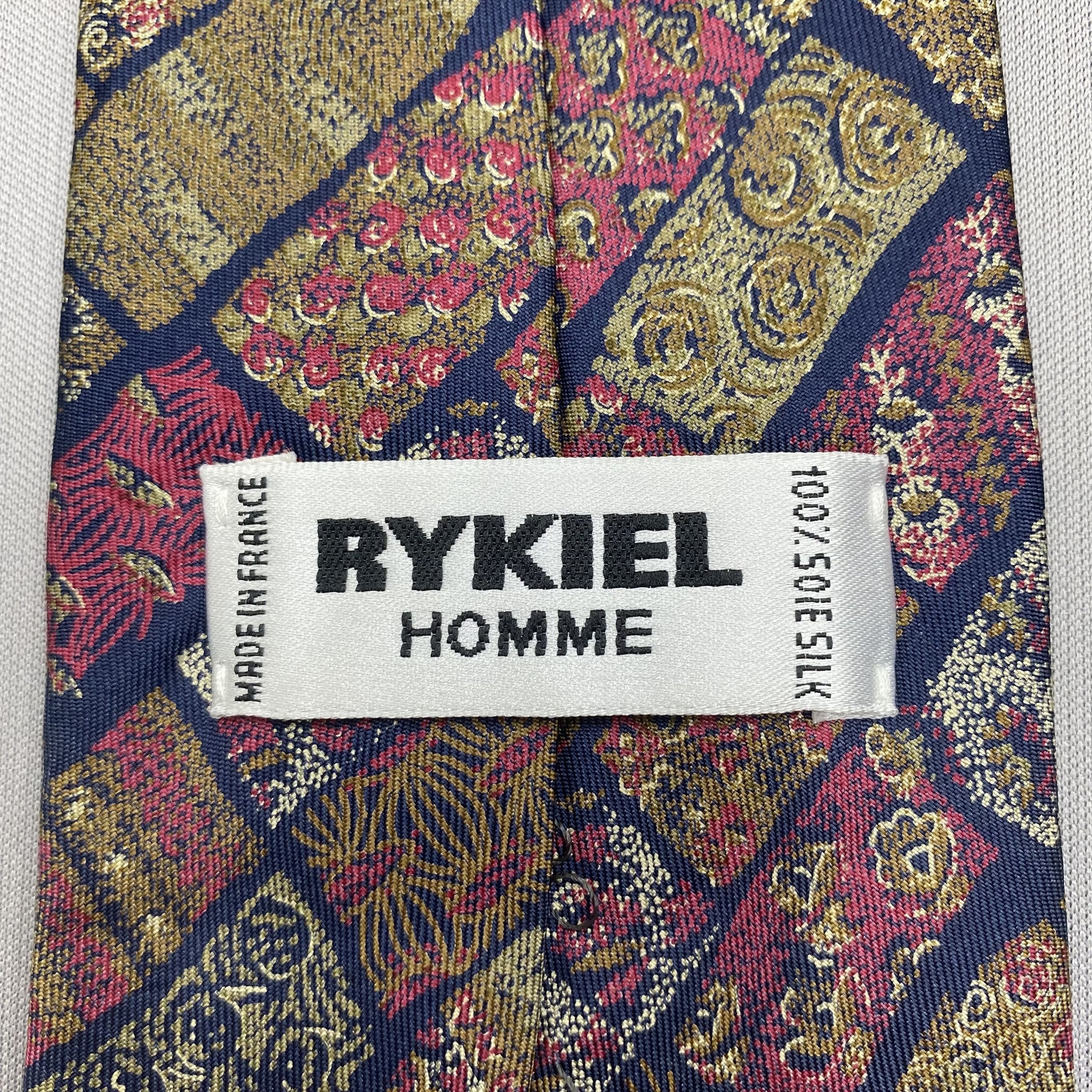 Japanese Brand Vintage Sonia Rykiel Homme SILK Necktie Cravate Pure Silk Size ONE SIZE - 7 Thumbnail