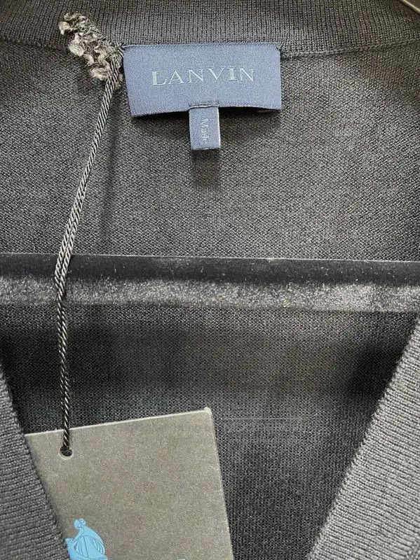 Lanvin Lanvin Black Wool Men's Long Sleeve Cardigan . Size US S / EU 44-46 / 1 - 4 Thumbnail