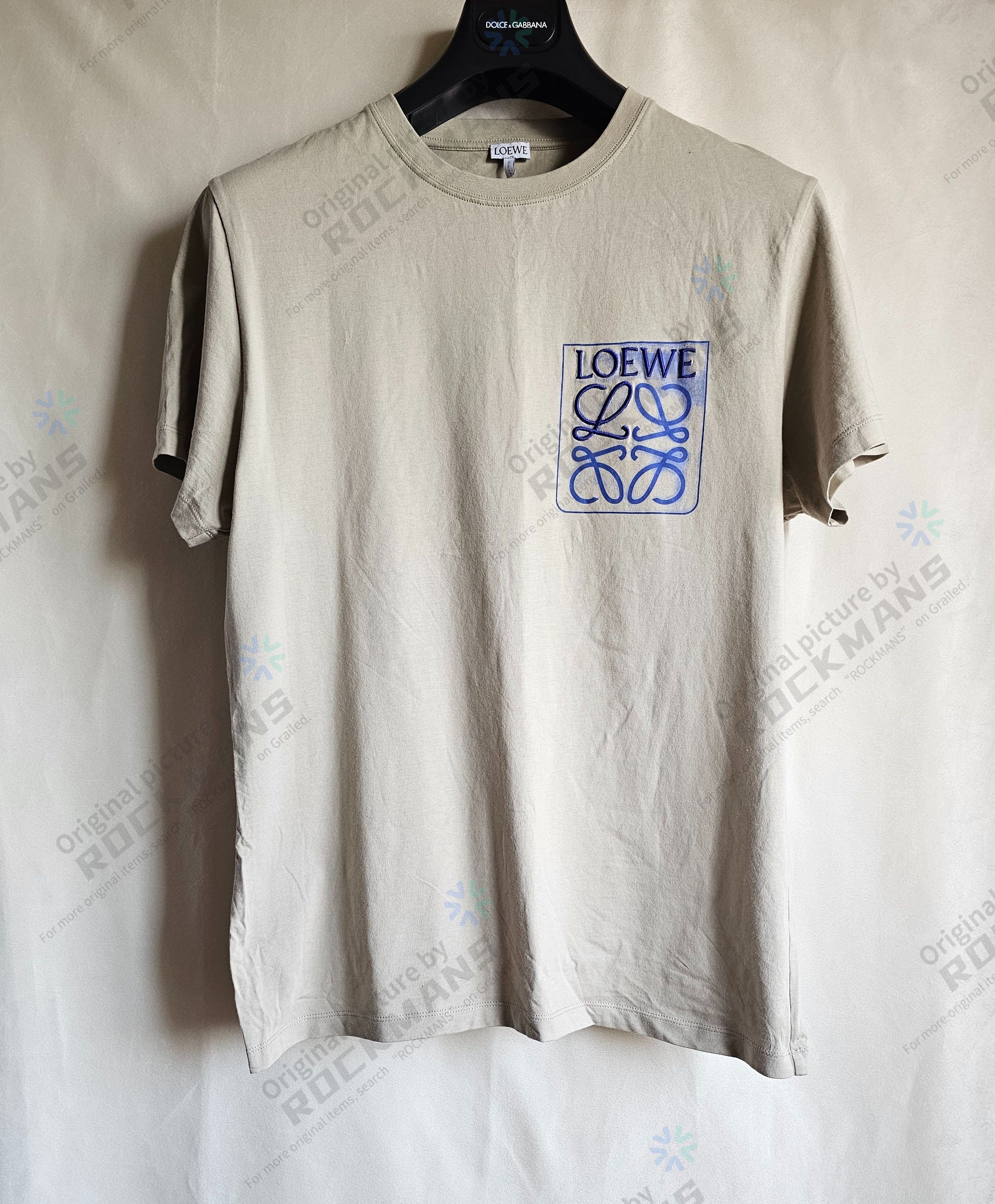 Loewe LOEWE Anagram Fake Pocket T-shirt Stone Grey Size M Size US M / EU 48-50 / 2 - 2 Thumbnail