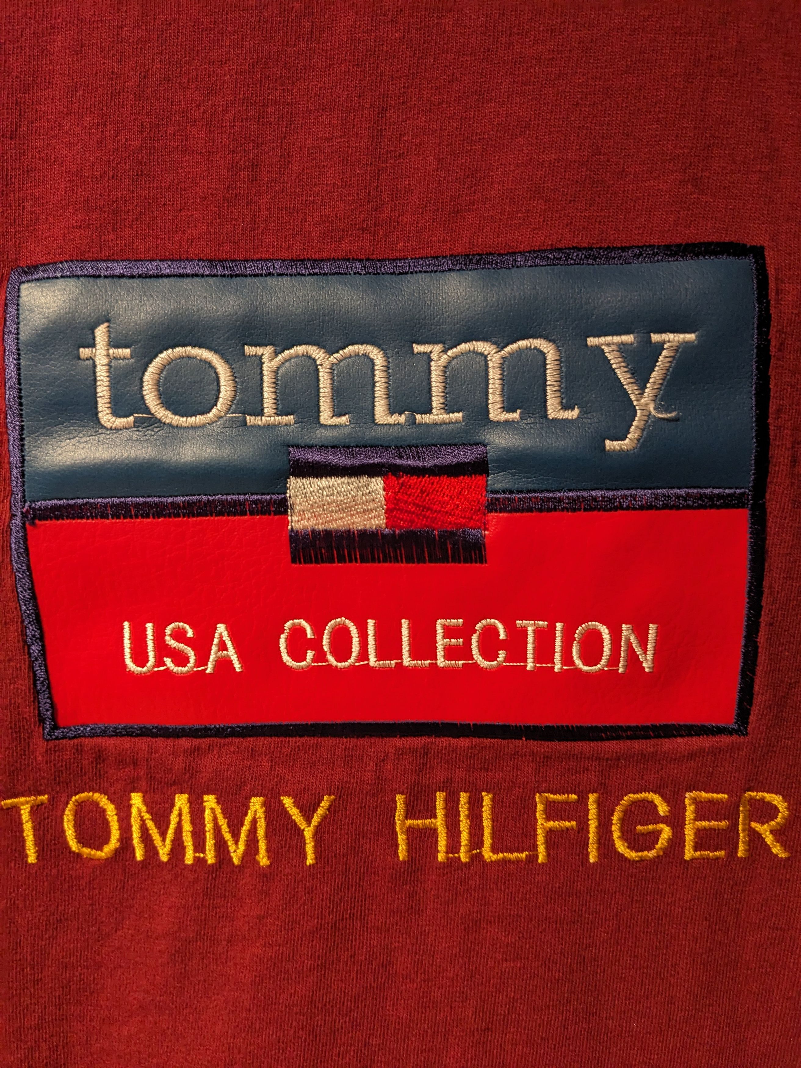 Tommy Hilfiger × Vintage Vintage 90s Tommy Hilfiger USA Collection Flag T-Shirt Size US XL / EU 56 / 4 - 2 Thumbnail