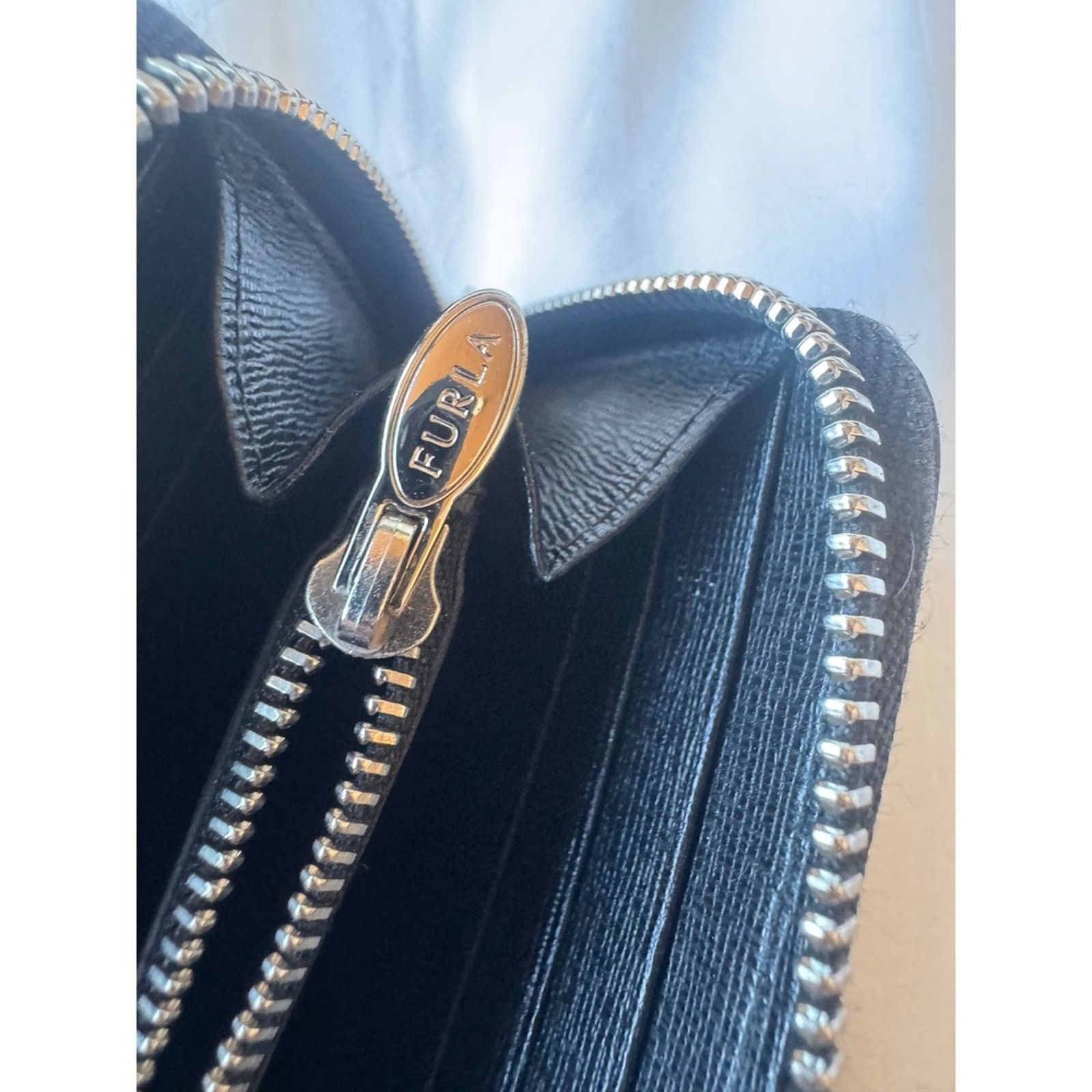 Furla Furla Black Leather Zip Around Continental Wallet Purse Size ONE SIZE - 5 Thumbnail