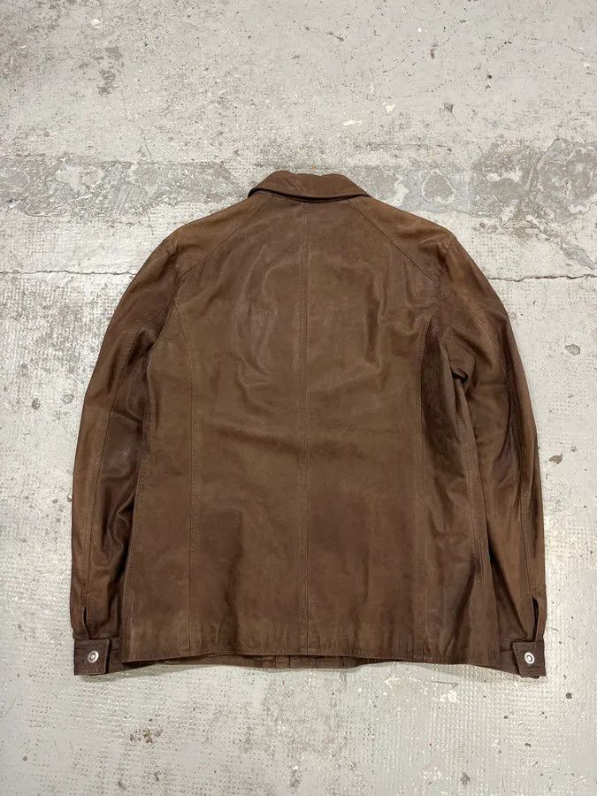 Emporio Armani SS2003 Emporio Armani Brown Leather Buttoned Jacket Size US M / EU 48-50 / 2 - 8 Thumbnail