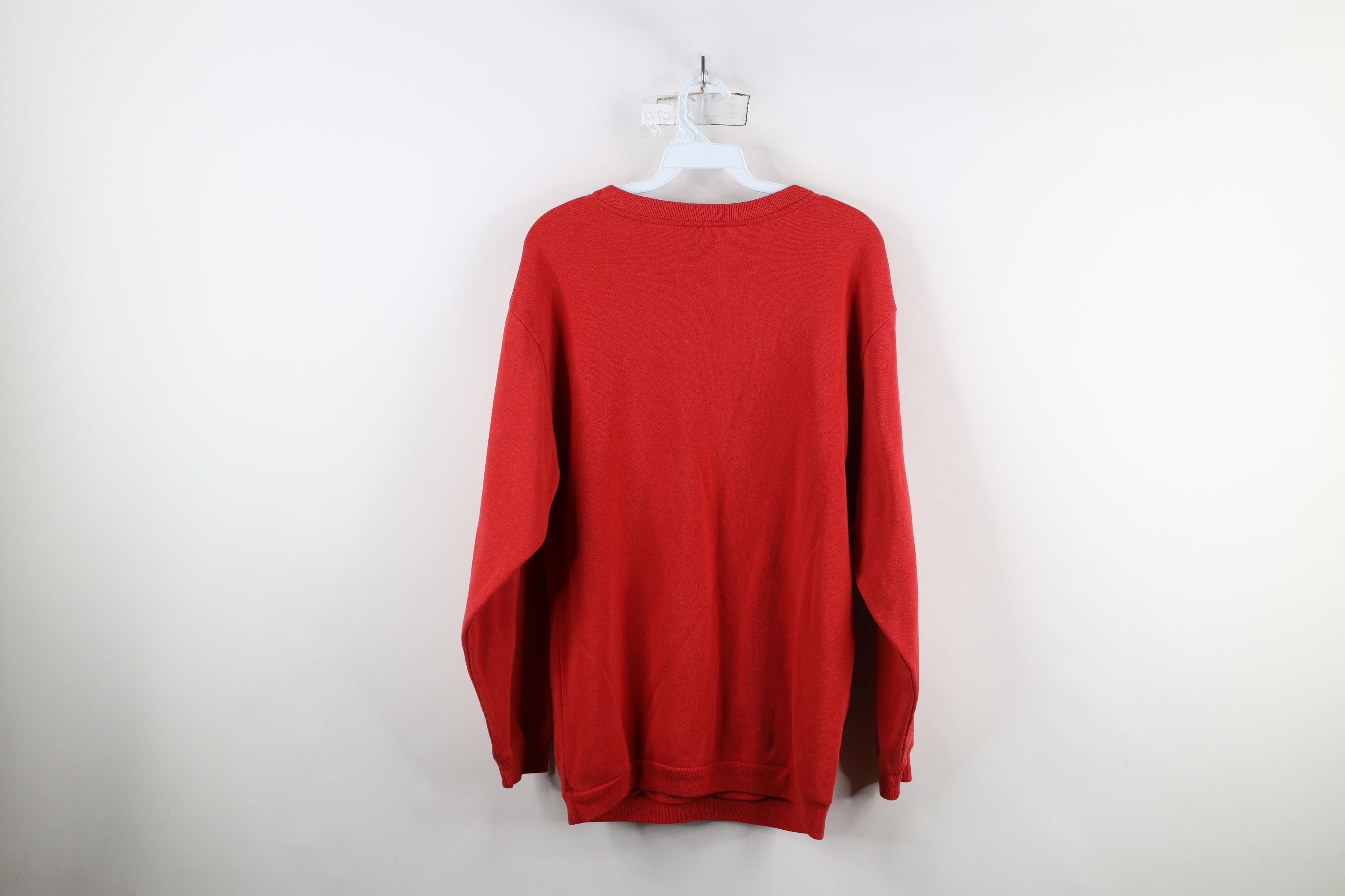 Vintage Vintage 70s Streetwear Distressed V-Neck Sweatshirt Red USA Size US S / EU 44-46 / 1 - 8 Thumbnail