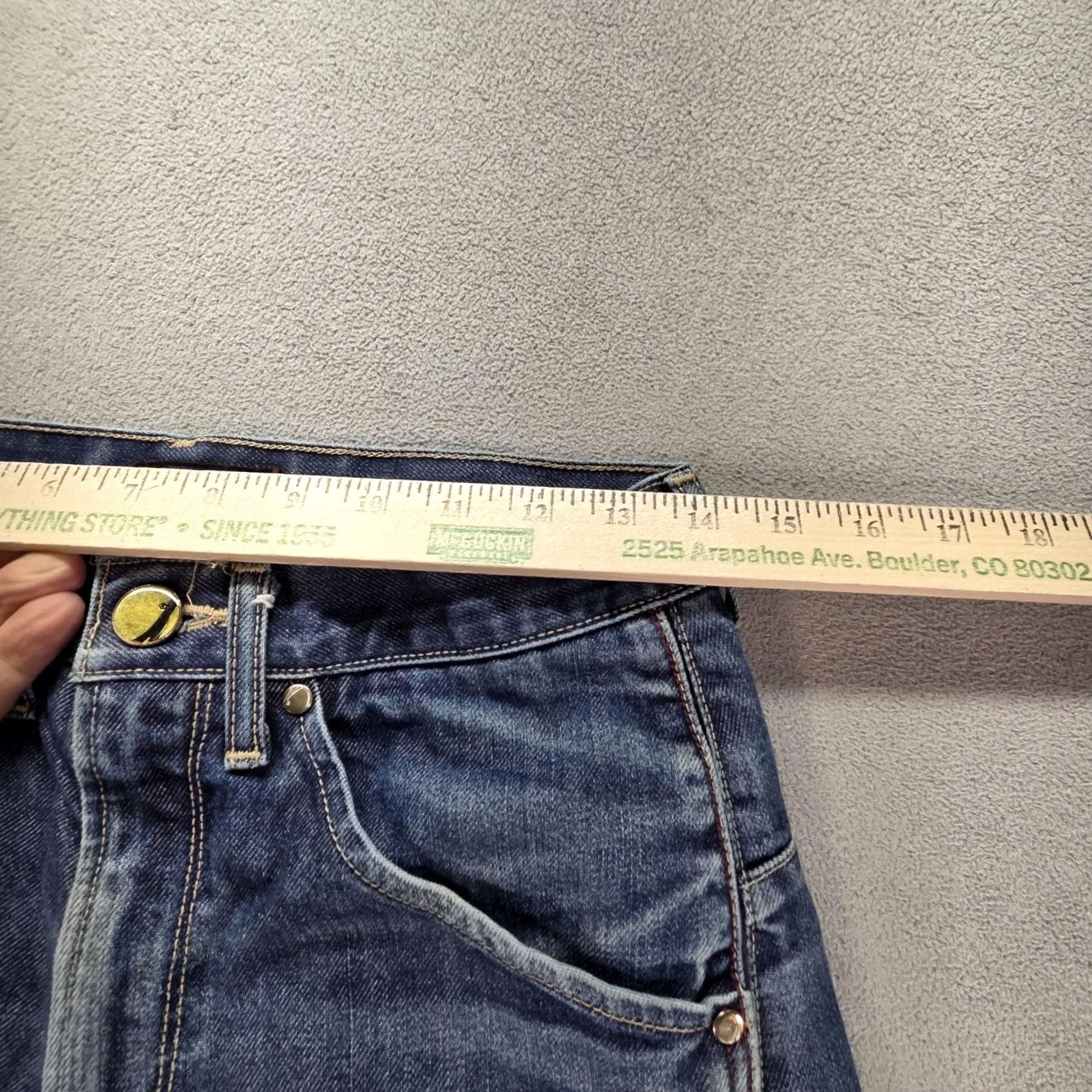 Levi's Levi's Jeans Mens Regular Straight Distressed Blue Denim 27x30 Mid Wash Frayed Hems 27 Inseam Regular Fit Pattern: Solid Size US 27 - 3 Thumbnail