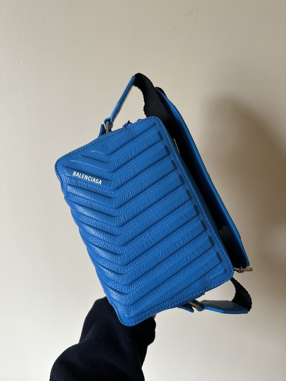 image of Balenciaga Car Camera Bag Leather NWT in Blue, Men's