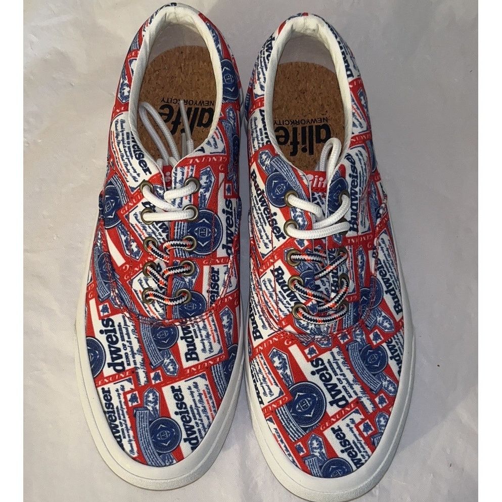 Budweiser Alife Budweiser Mens Size 7 Public Bud Canvas Sneakers Size US 7 / EU 40 - 5 Thumbnail