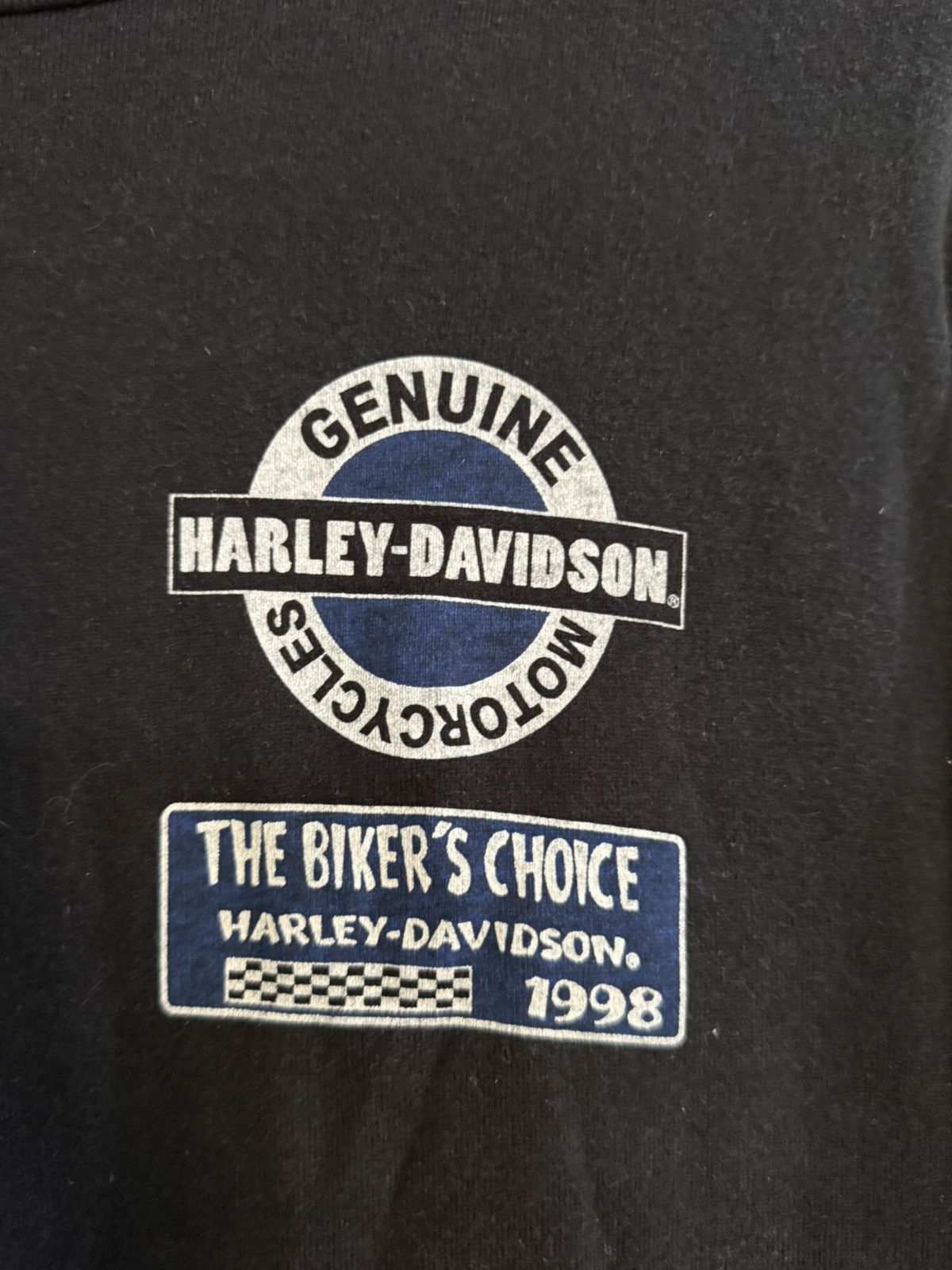 Harley Davidson Vintage 90s Harley Davidson Fit The Biker’s Choice Faded Tee Size US L / EU 52-54 / 3 - 9 Thumbnail