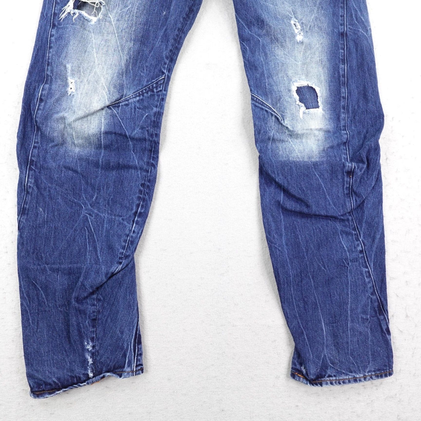 Vintage G-Star RAW Arc 3D Jeans - Denim, Distressed, Blue - Adult 32x30, Button Fly, Tapered Fit, Regular Waist, Cotton Denim, Men Size US 32 / EU 48 - 3 Thumbnail