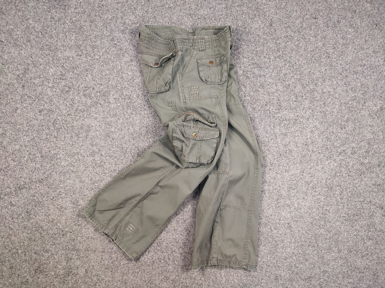 Japanese Brand Vintage 90's Japanese Style Baggy Cargo Military Wmns Pants Size 28" / US 6 / IT 42 - 16 Thumbnail
