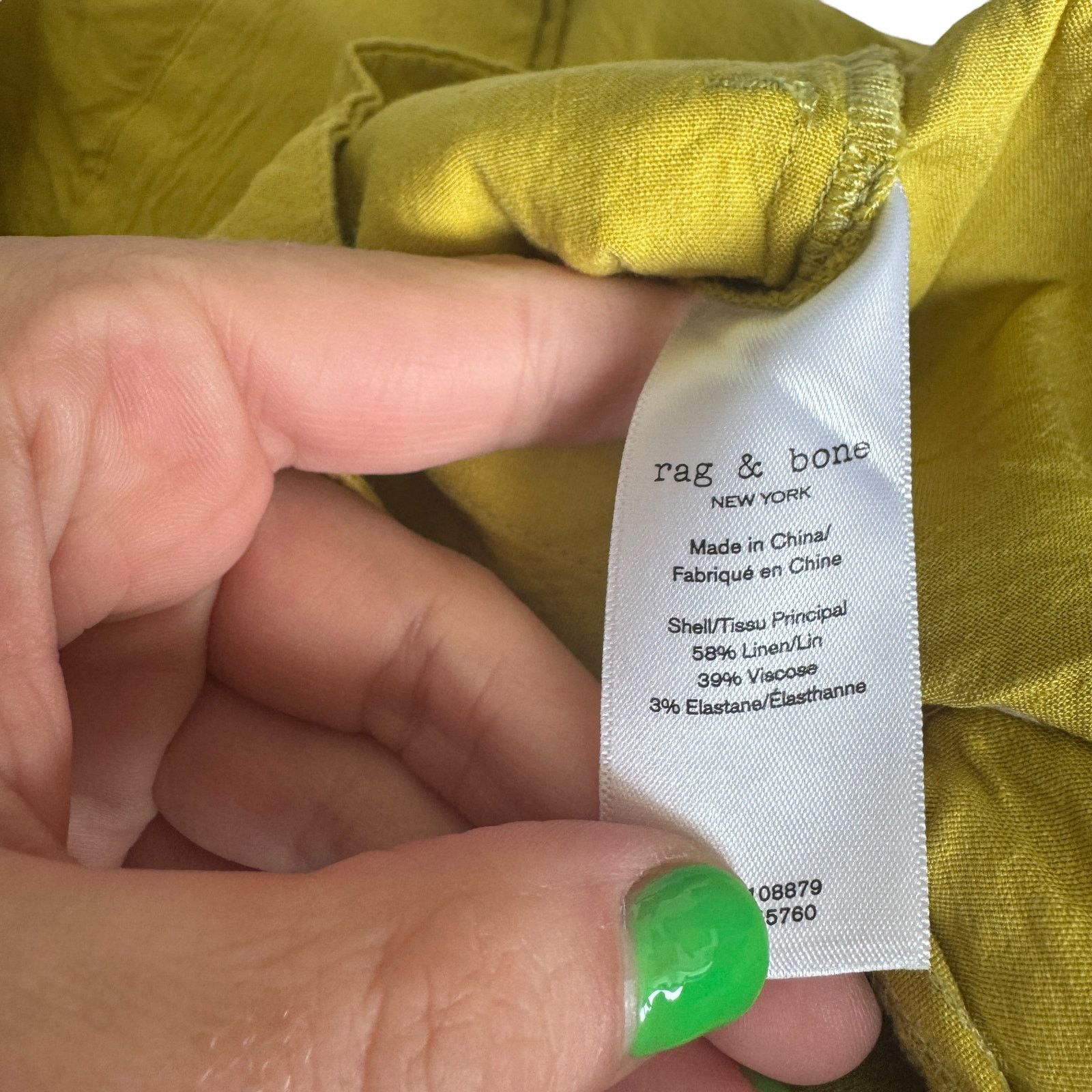 Rag & Bone Rag & Bone Surplus Short Sleeve Romper Chartreuse Green Size 25" / US 0 / IT 36 - 10 Thumbnail