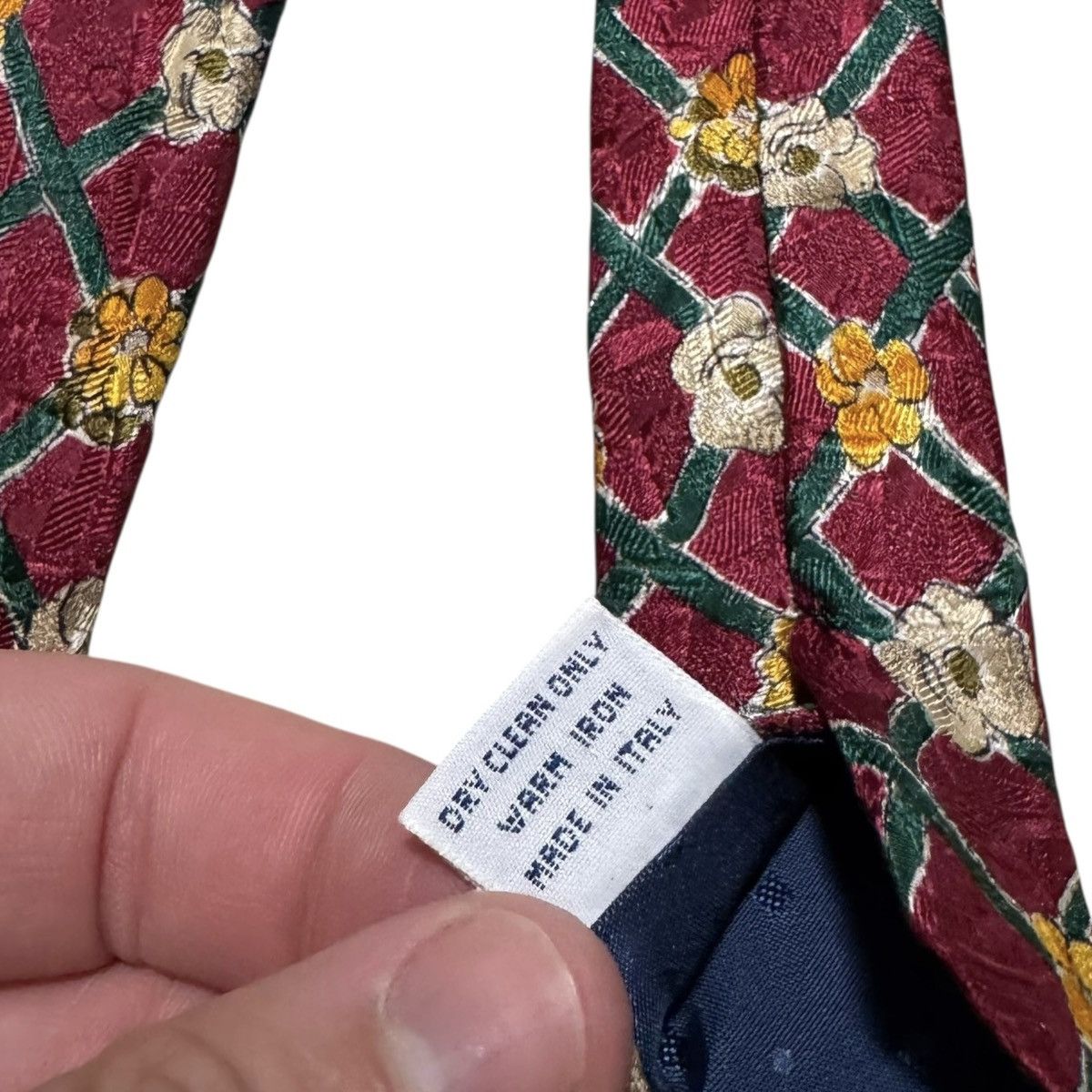 Givenchy Givenchy Red Patterned Floral 100% Silk Men’s Tie 58.5x4 Size ONE SIZE - 4 Thumbnail