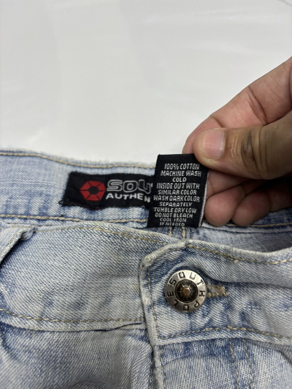 Southpole 🔥SOUTHPOLE BAGGY JEANS DISTRESSED DENIM SKATER STYLE Size US 36 / EU 52 - 11 Thumbnail