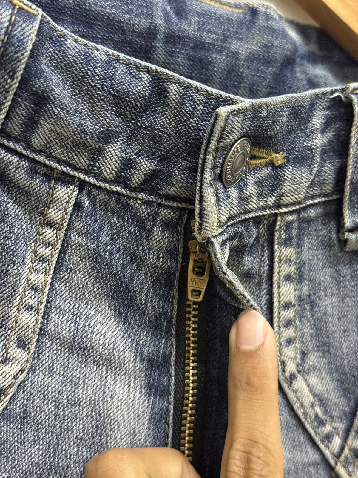 Le Grande Bleu (L.G.B.) ☠️ Archival PPFM lgb style Bondage Curved Denim Size US 32 / EU 48 - 8 Thumbnail