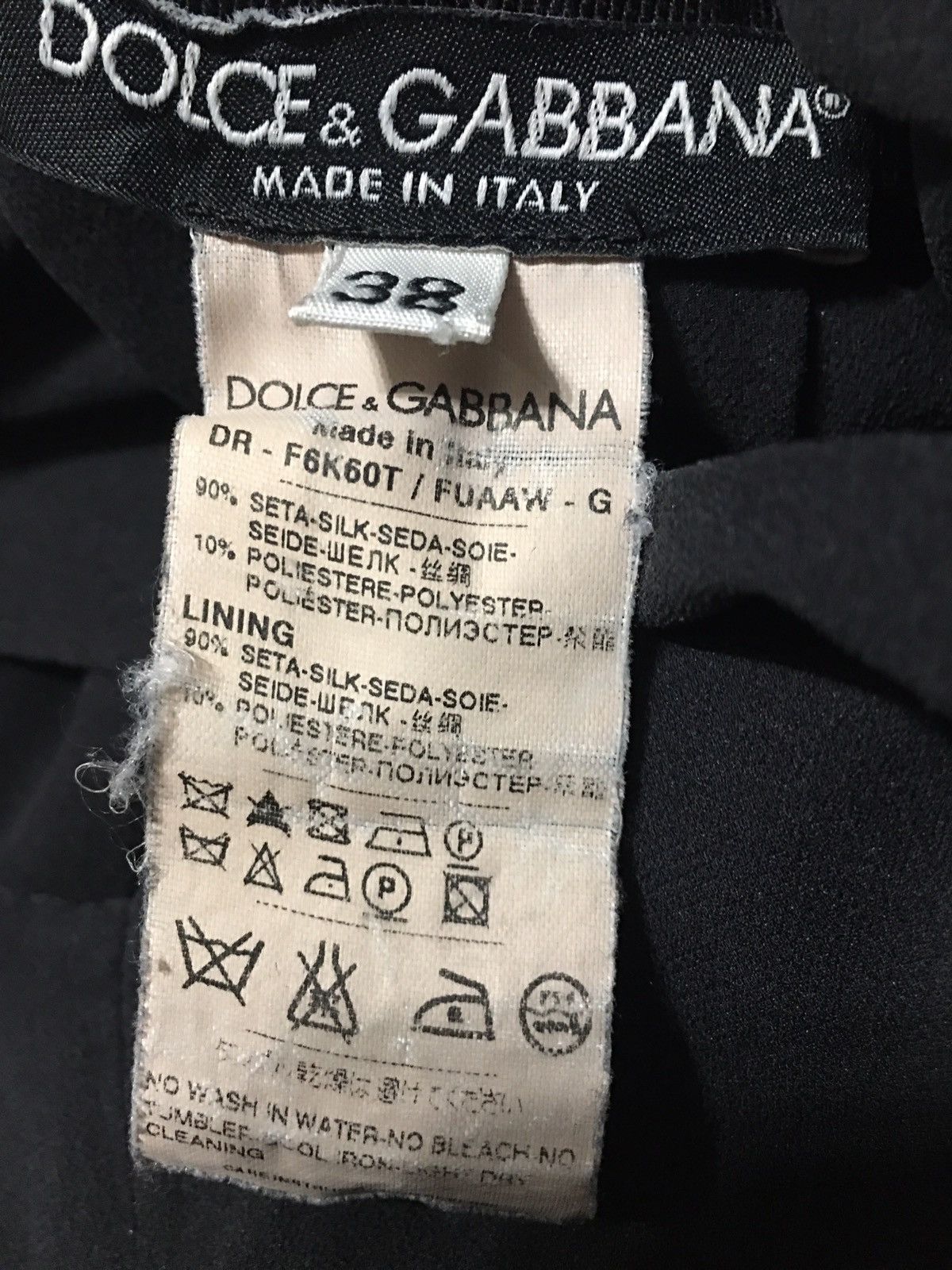 Dolce & Gabbana Dolce & Gabbana Black Silk Gathered Women Dress EU38 Size S / US 4 / IT 40 - 7 Thumbnail