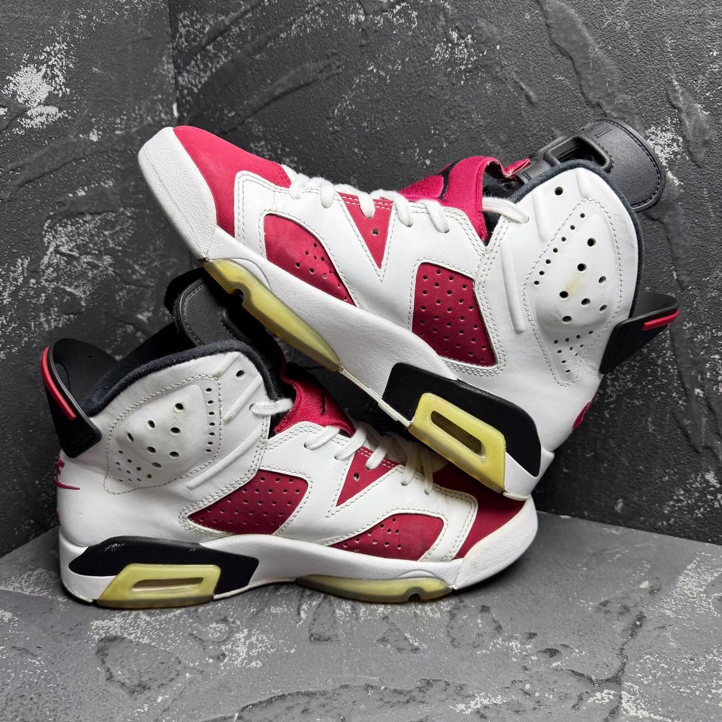 Nike Air Jordan 6 White Red Carmine (2021) Q10 Size US 7.5 / IT 37.5 - 4 Thumbnail